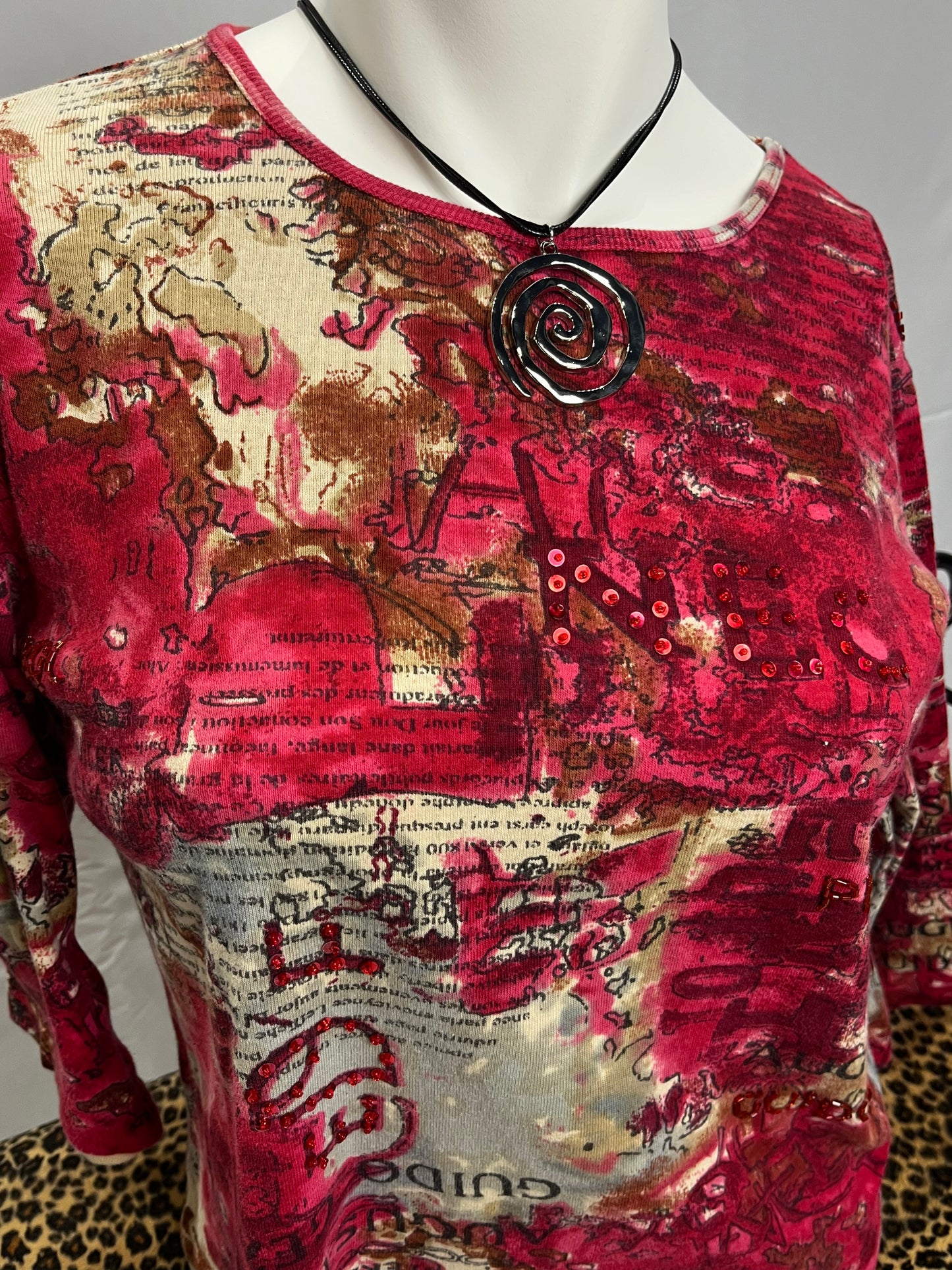Great Northwest Pink Art Nouveau Top