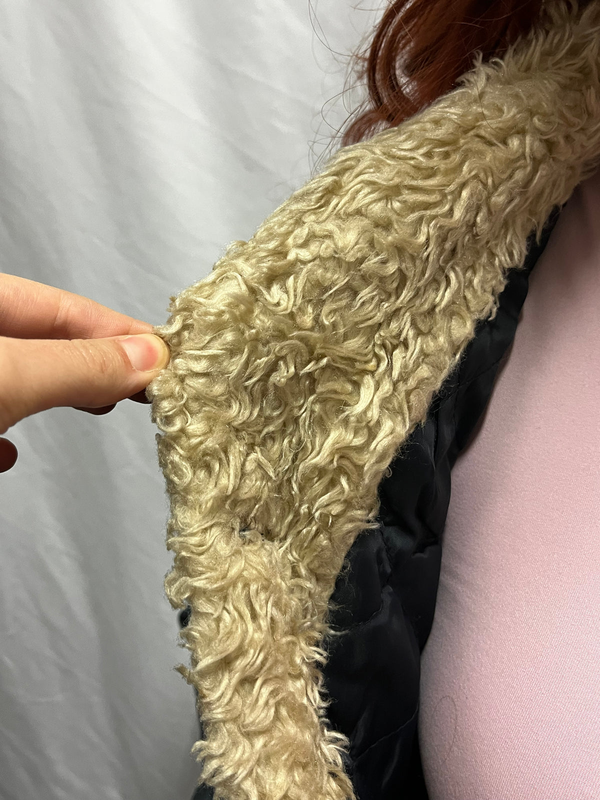 M - Esprit Y2K Faux Fur Lined Heavy Denim Jacket