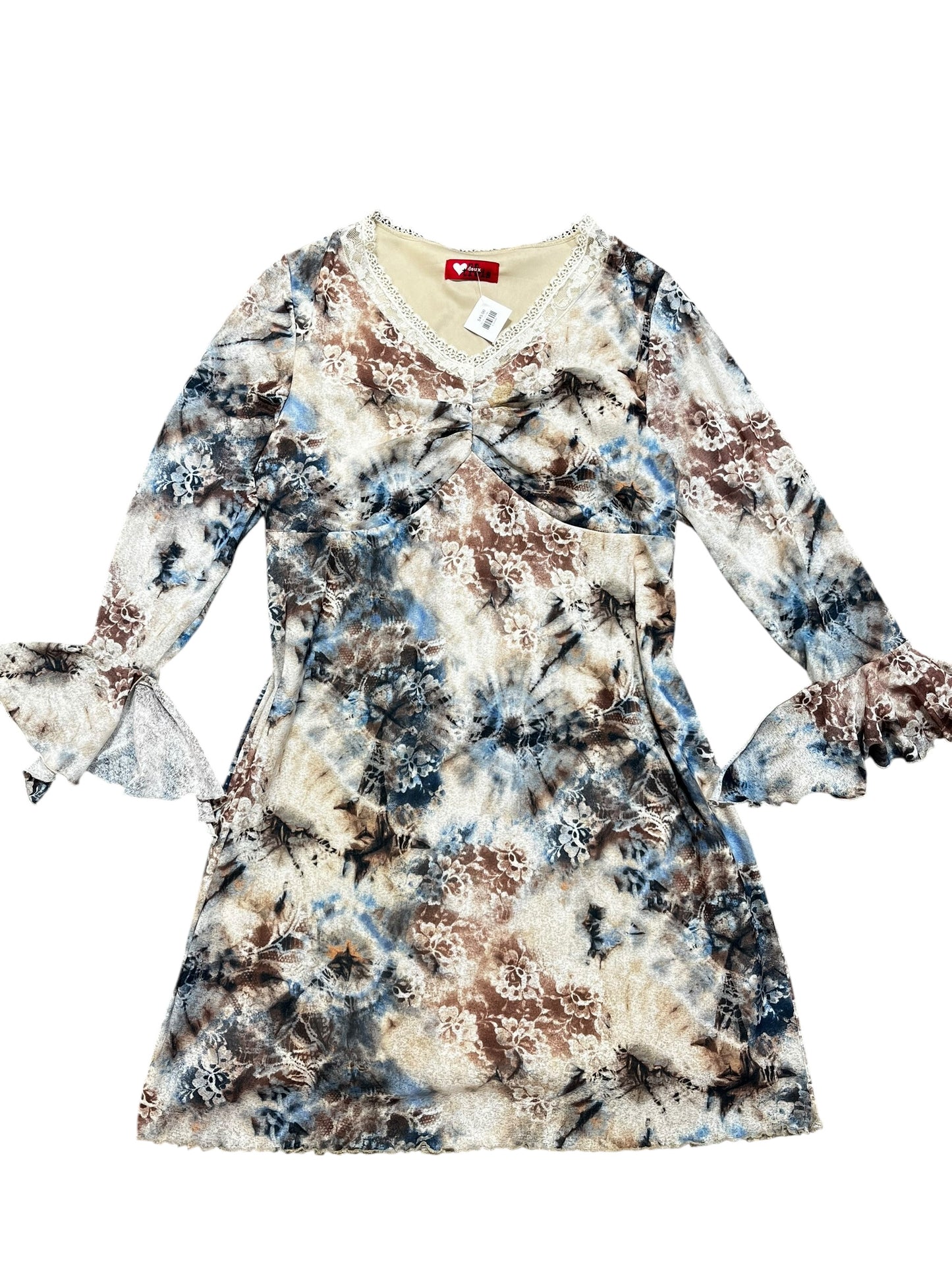 SZ 14 - Un Deux Trois 90s Boho Wide Sleeve Dress