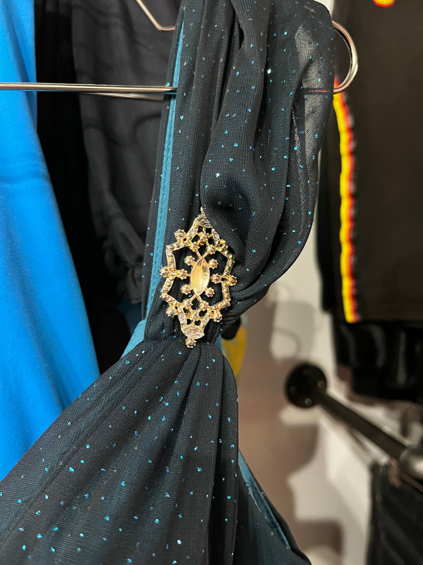 Laura Y2K Teal Sparkle Gown