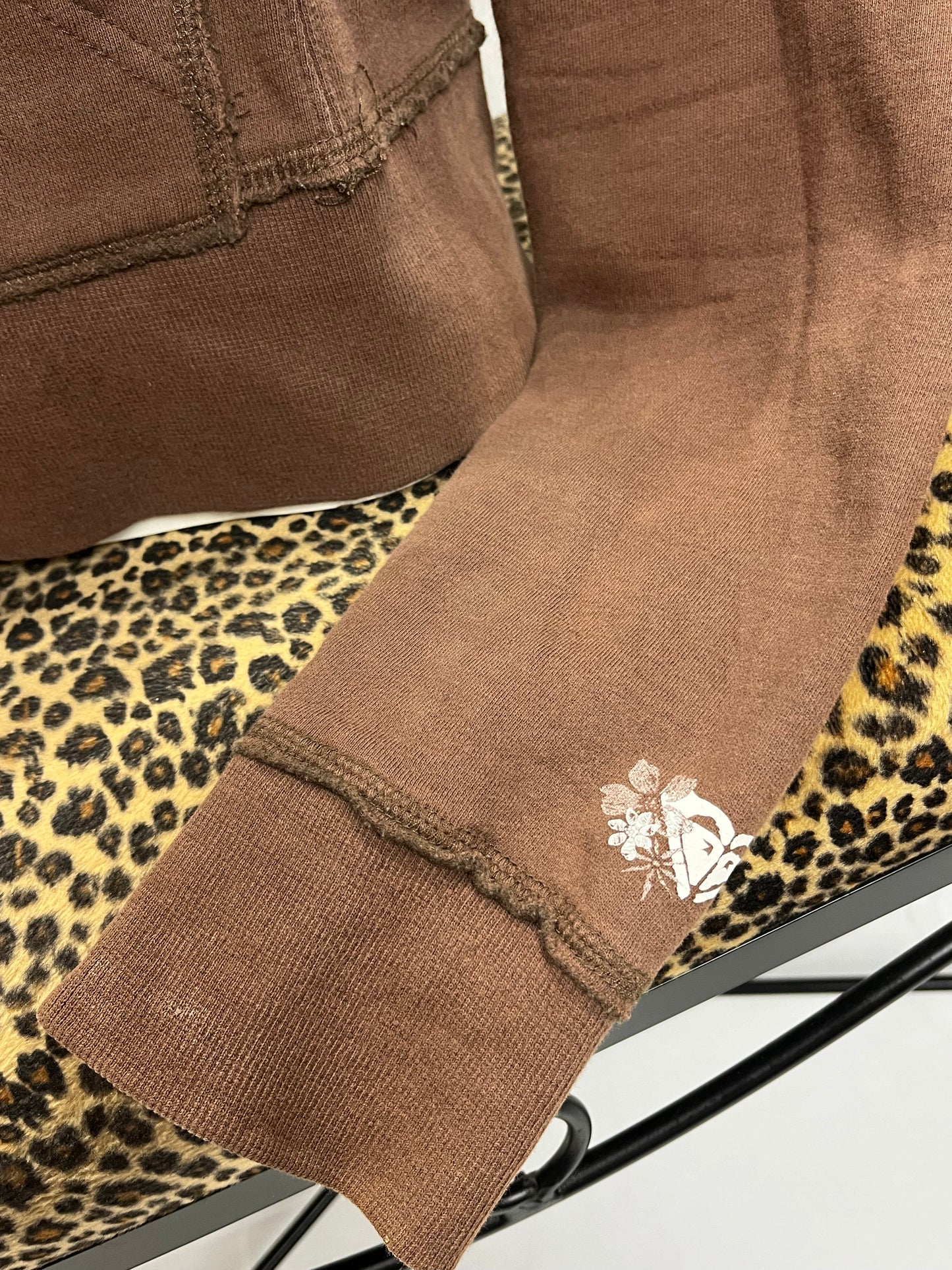 Roxy Y2K Brown Graphic Zip Hoodie