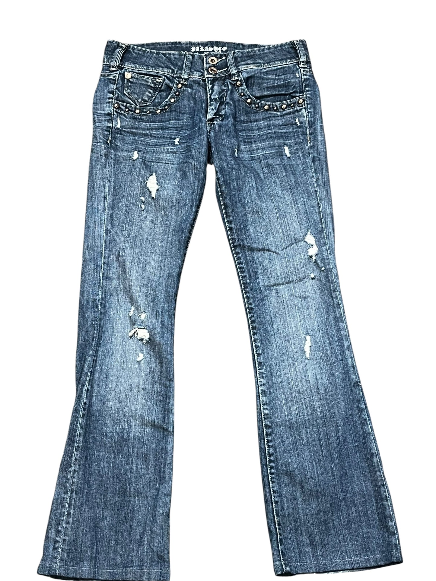 28 x 30" - 2000s Parasuco Stud Detail Low Rise Flares