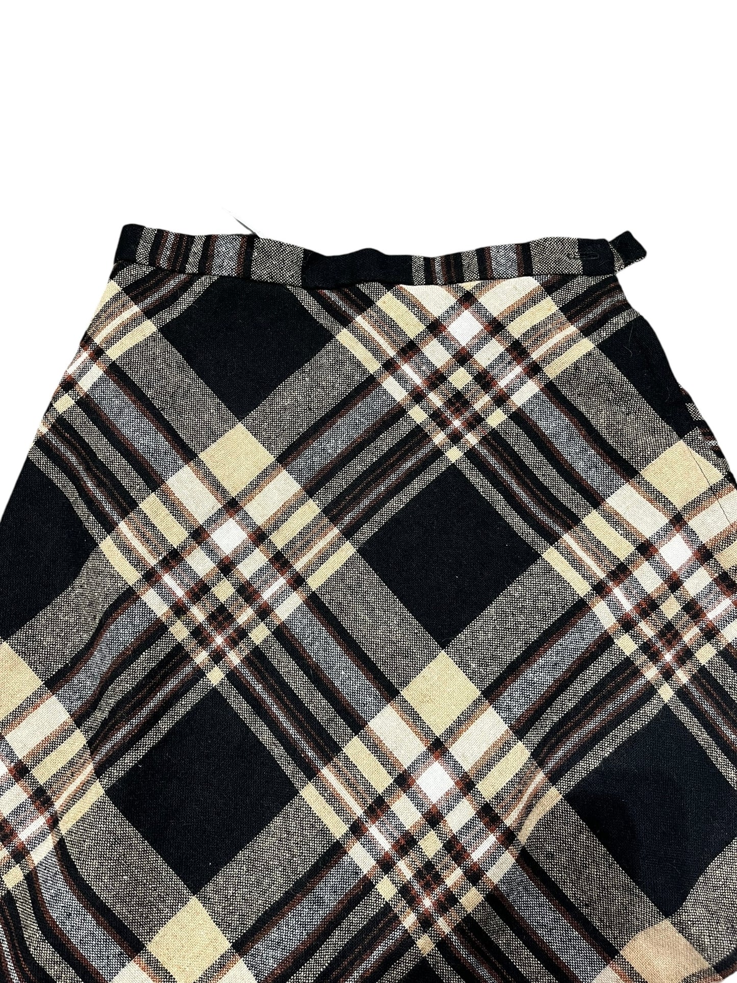 XS - Vintage Plaid Skirt