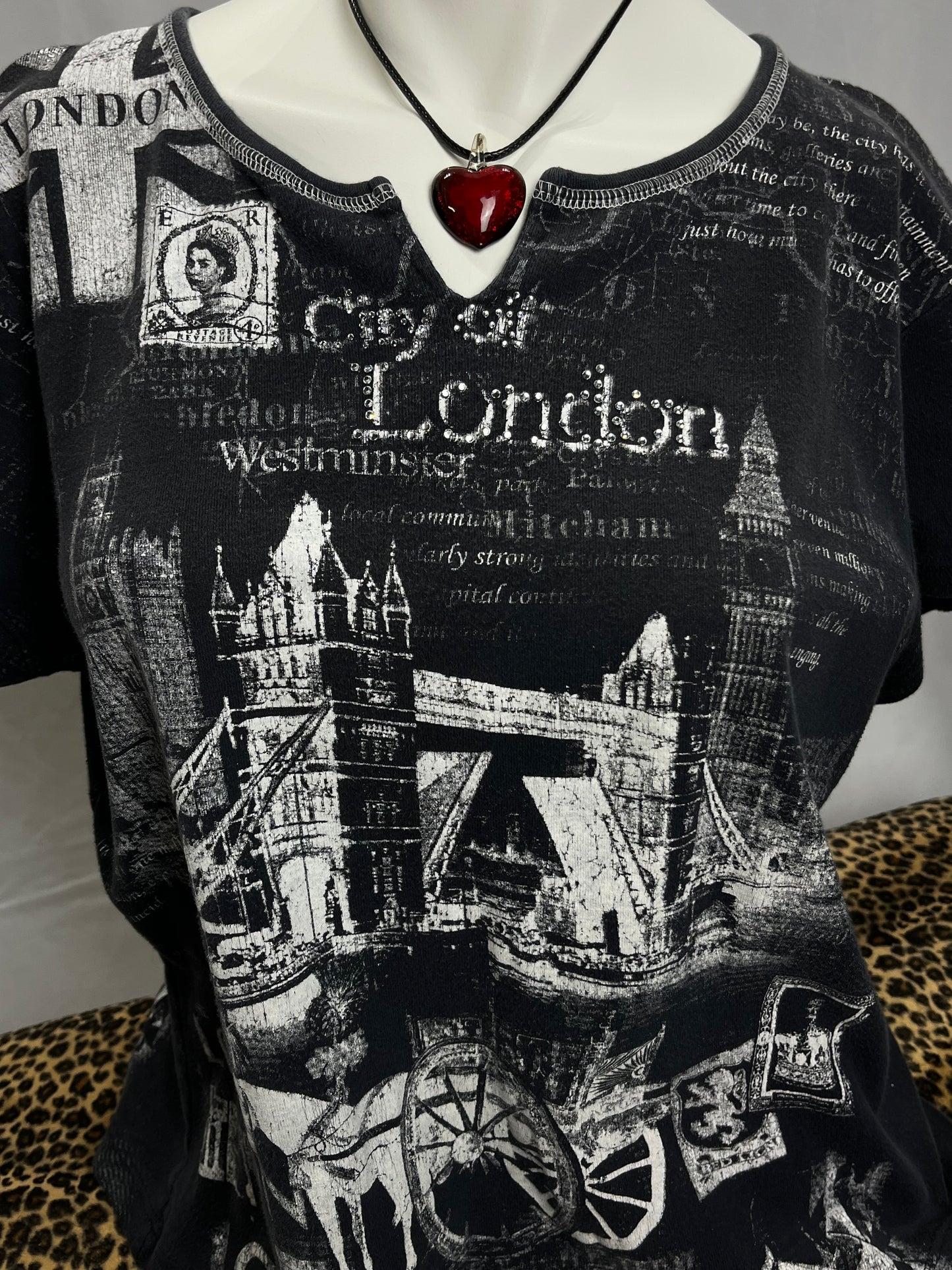 London Rhinestone Art Nouveau Top