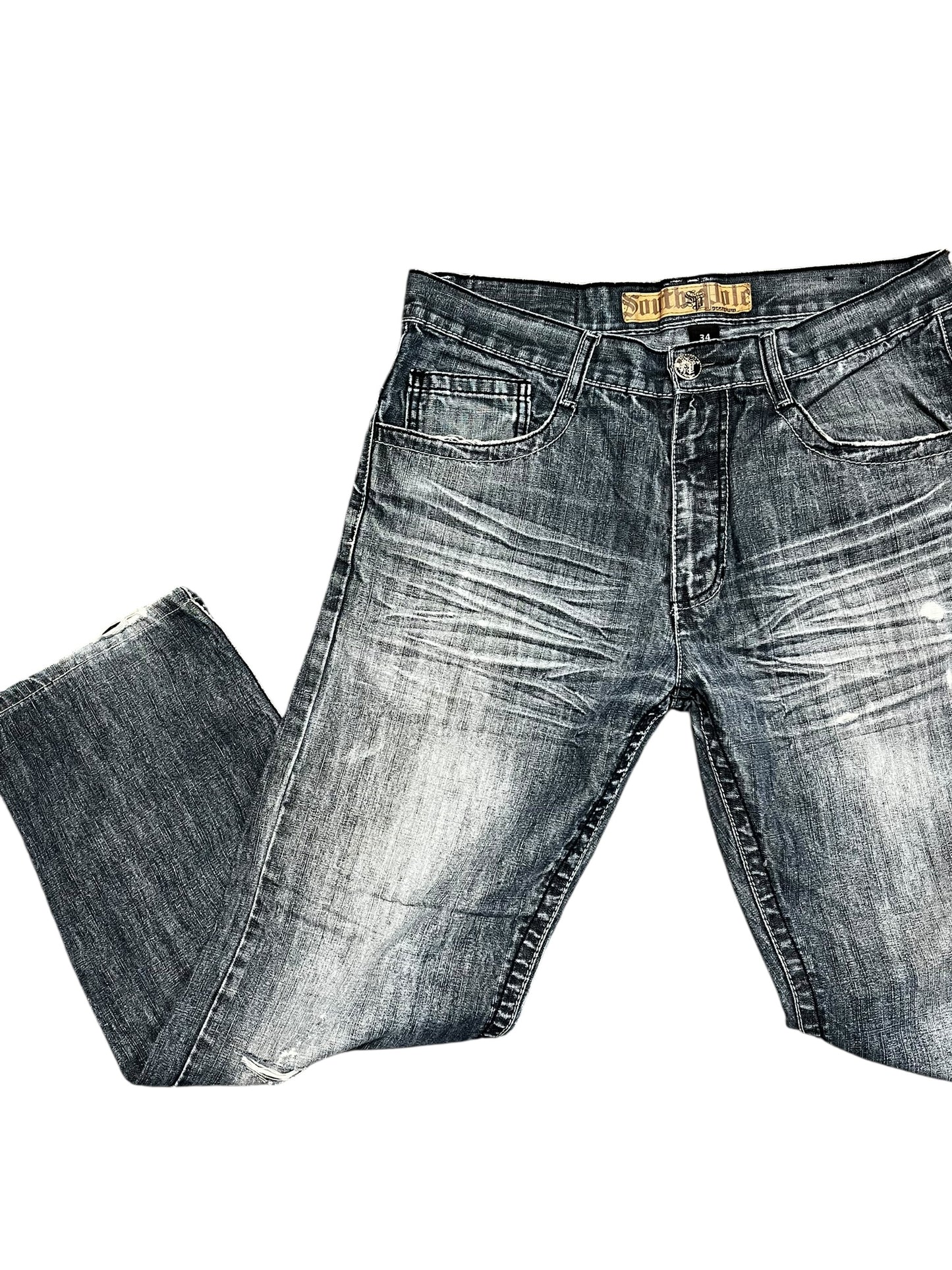 34"- South Pole Stud Detail 2000s Jeans
