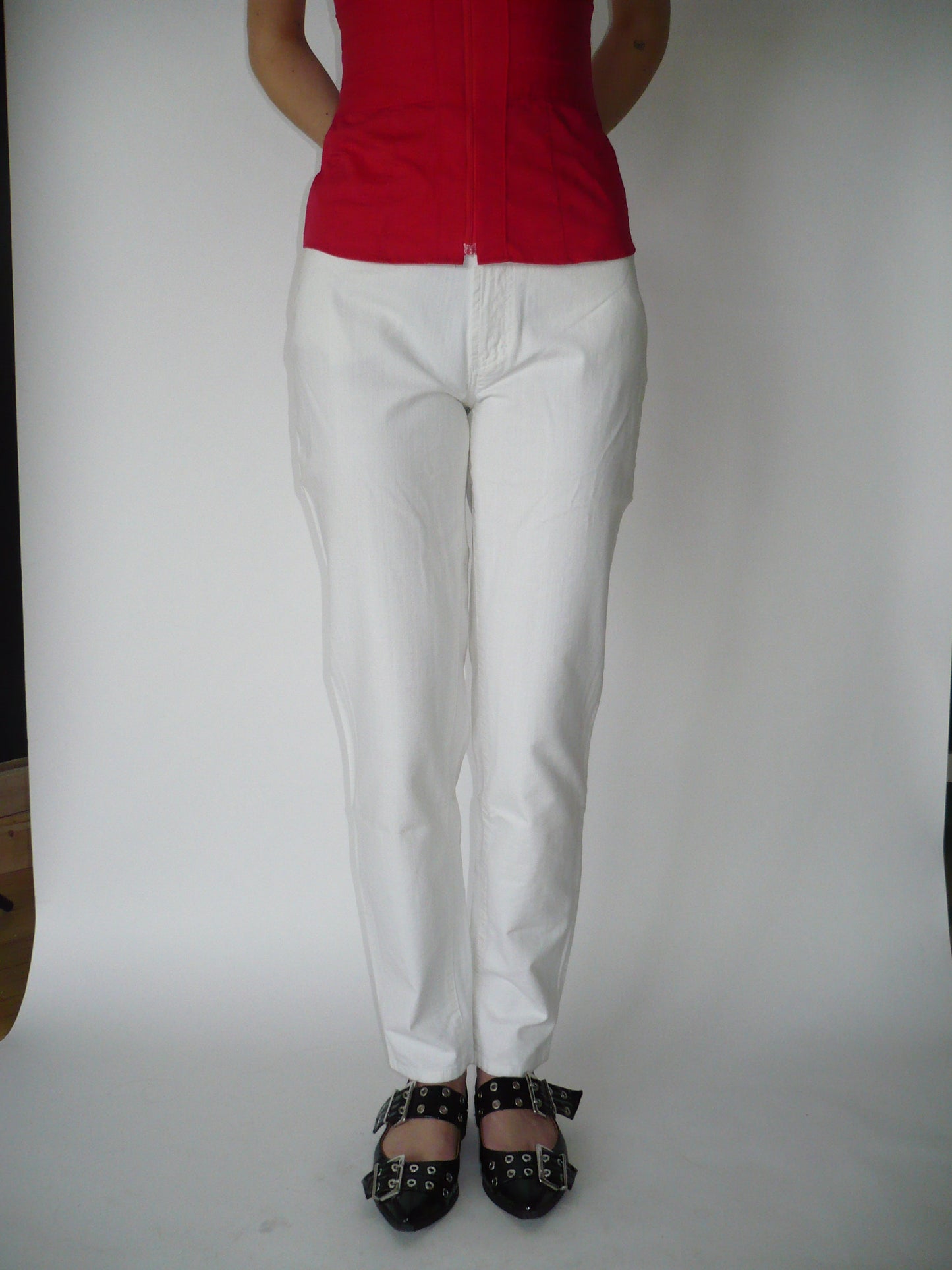 31" - Versace 90s Deadstock White Pants