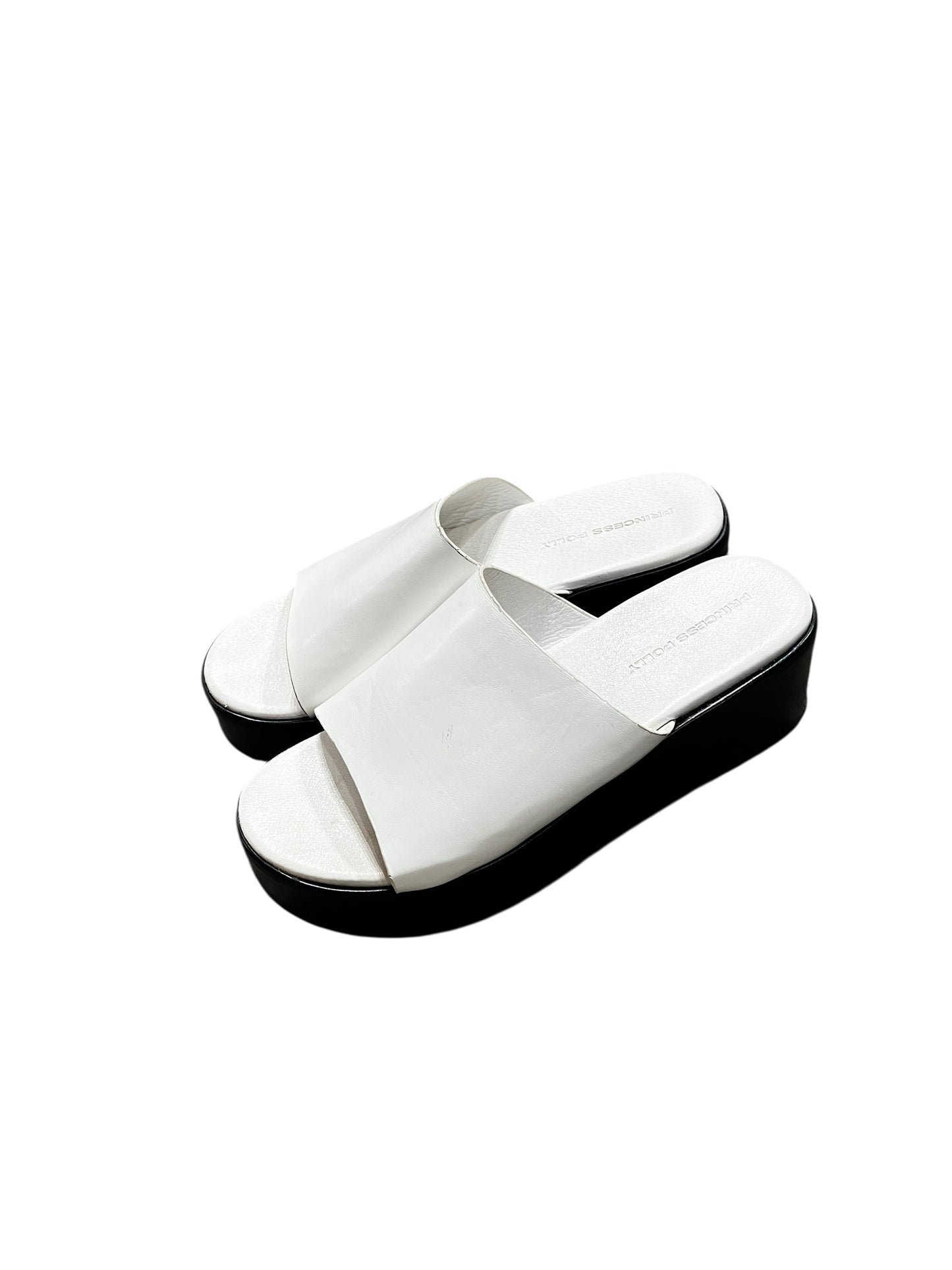 SZ 7 - Princess Polly White Platform Slinky Sandal