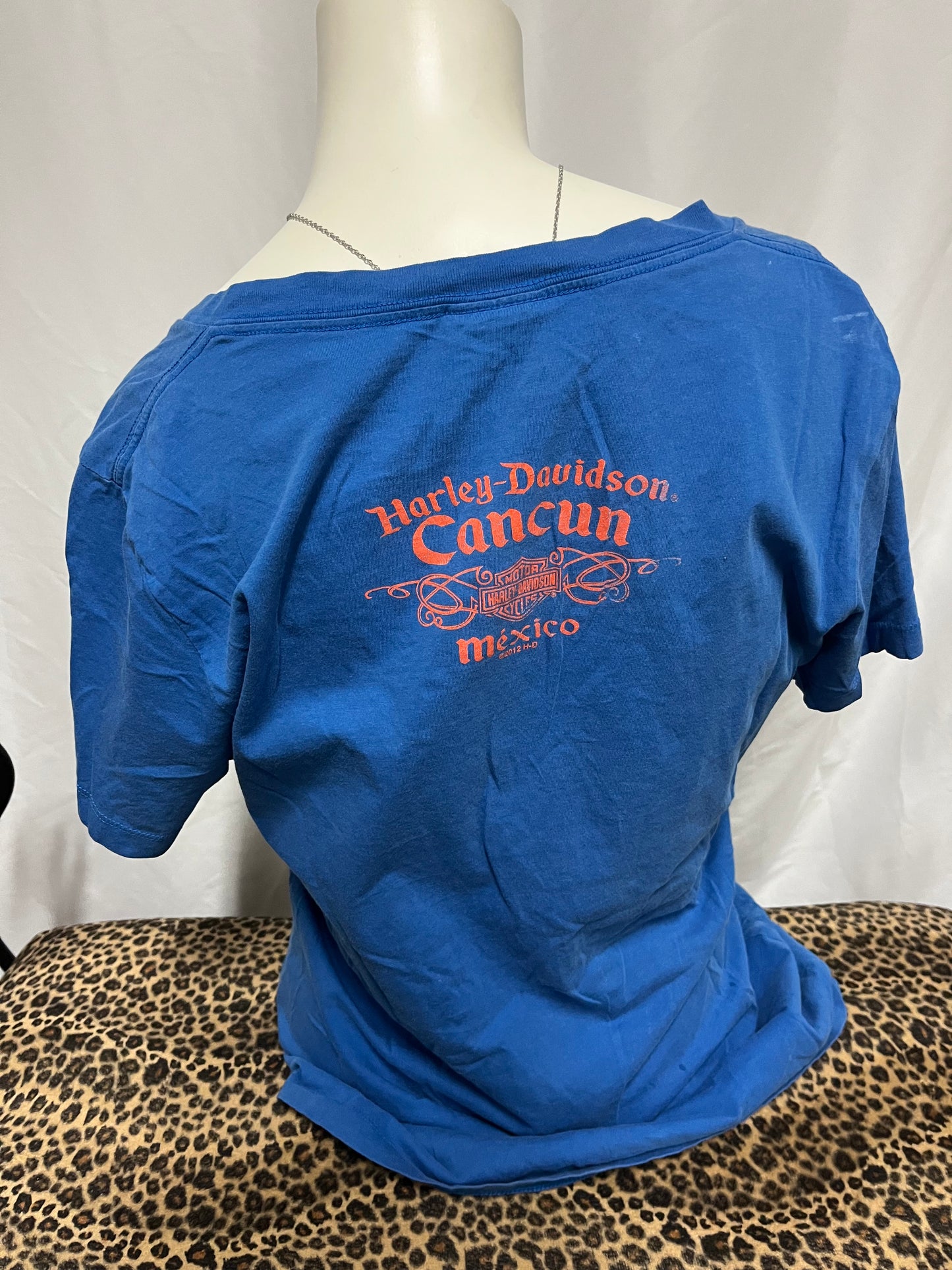 XL - Harley Davidson Wings V-Neck Graphic Tee