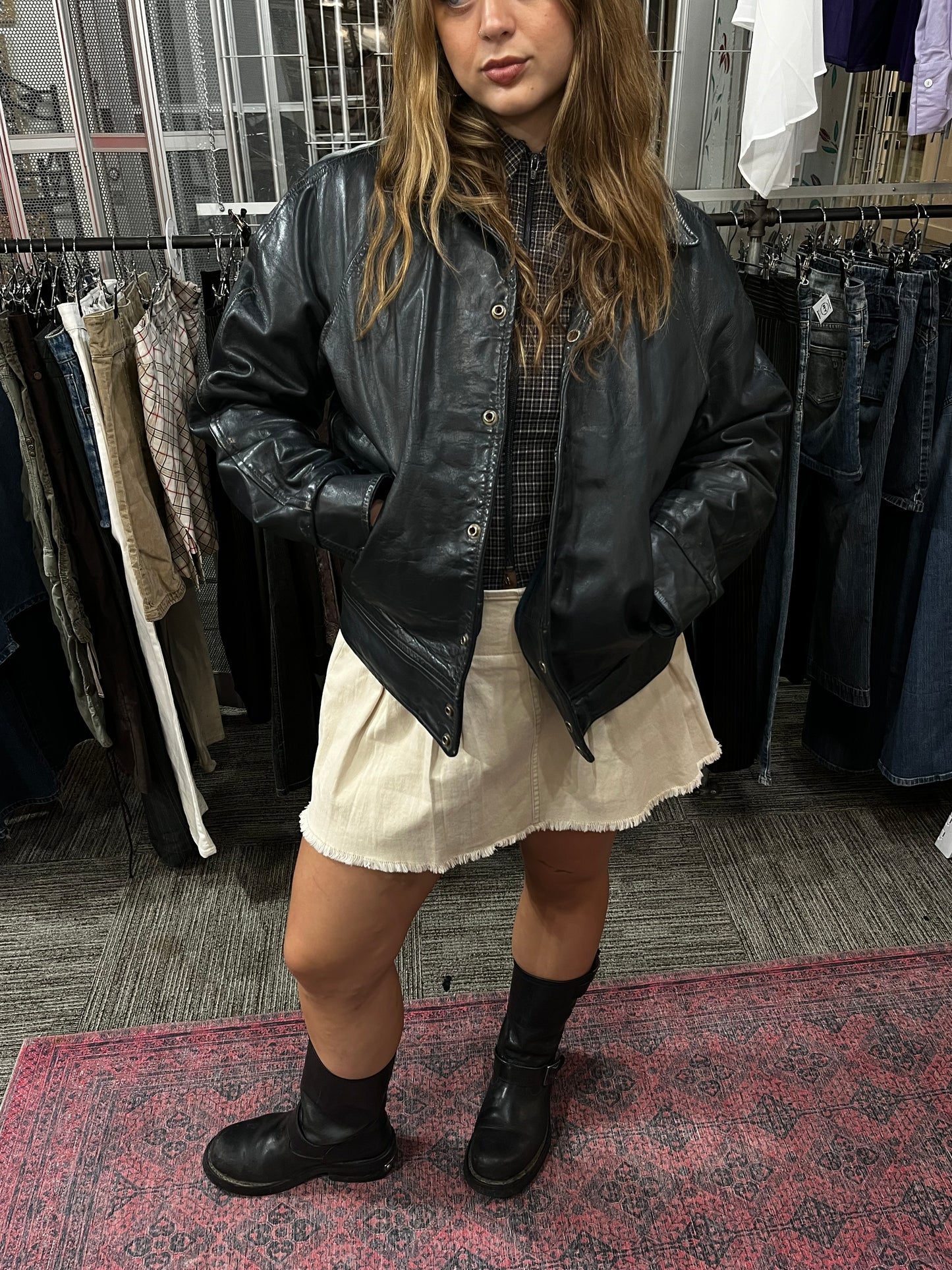 M - 1960s Seder Genuine Leather Car Coat Made In Canada