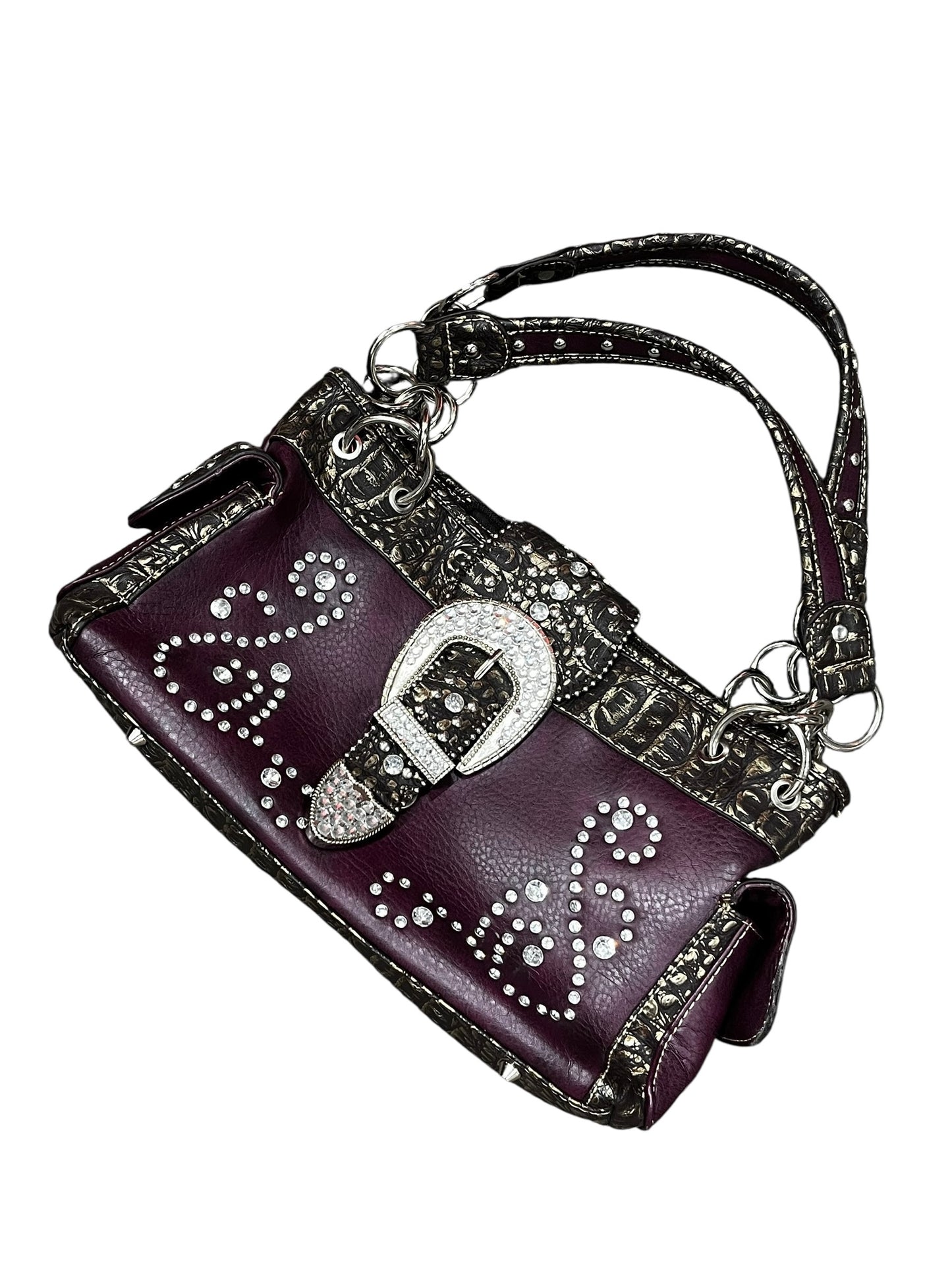 Montana West Leather Buckle Purse