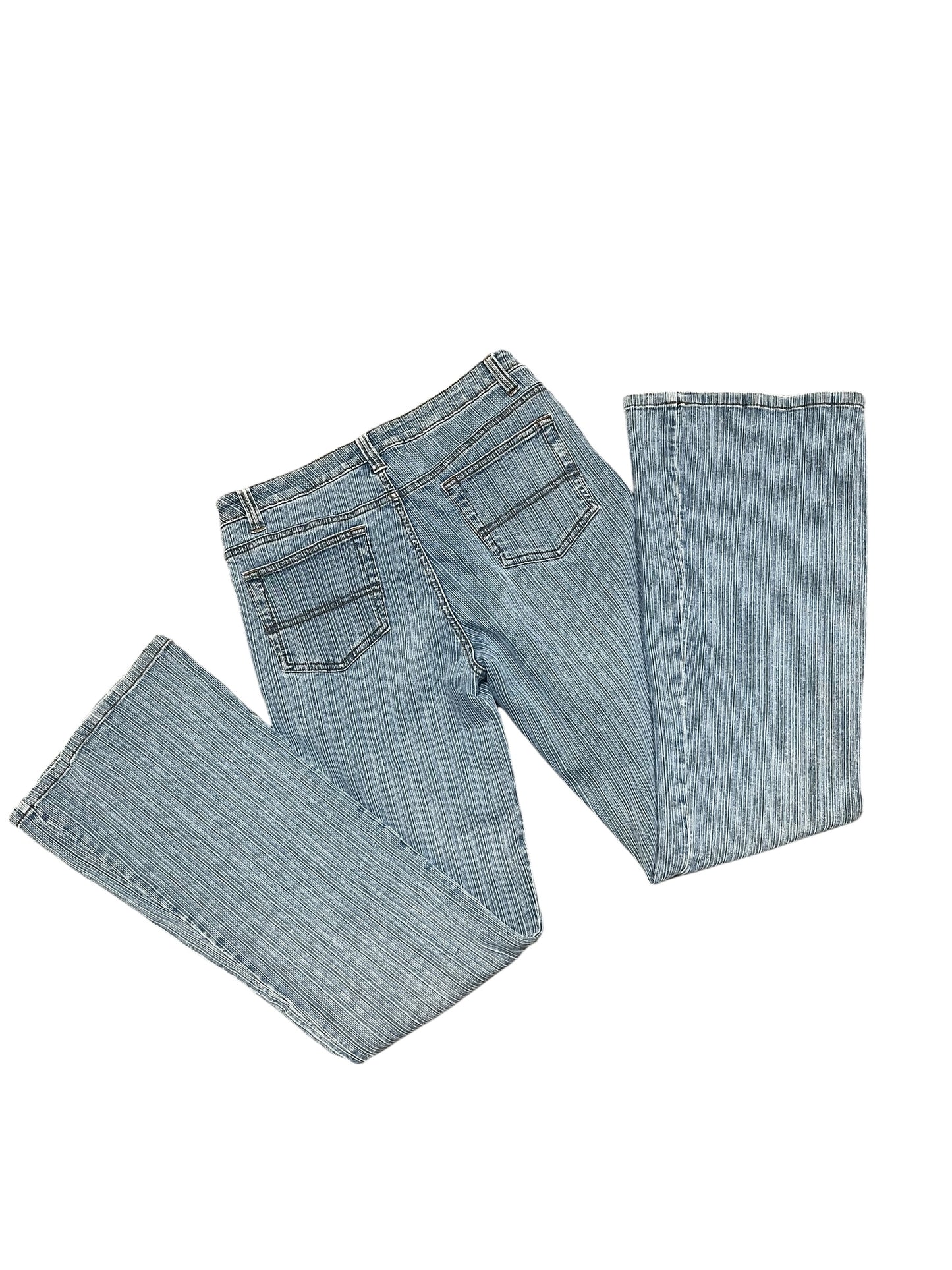 SZ 10 - 90s Gasoline Striped Texture Jeans