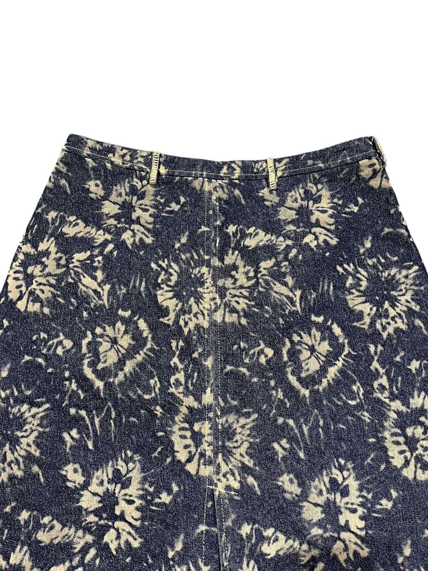 S - Tristan & Iseuit Pattern Denim Midi Skirt