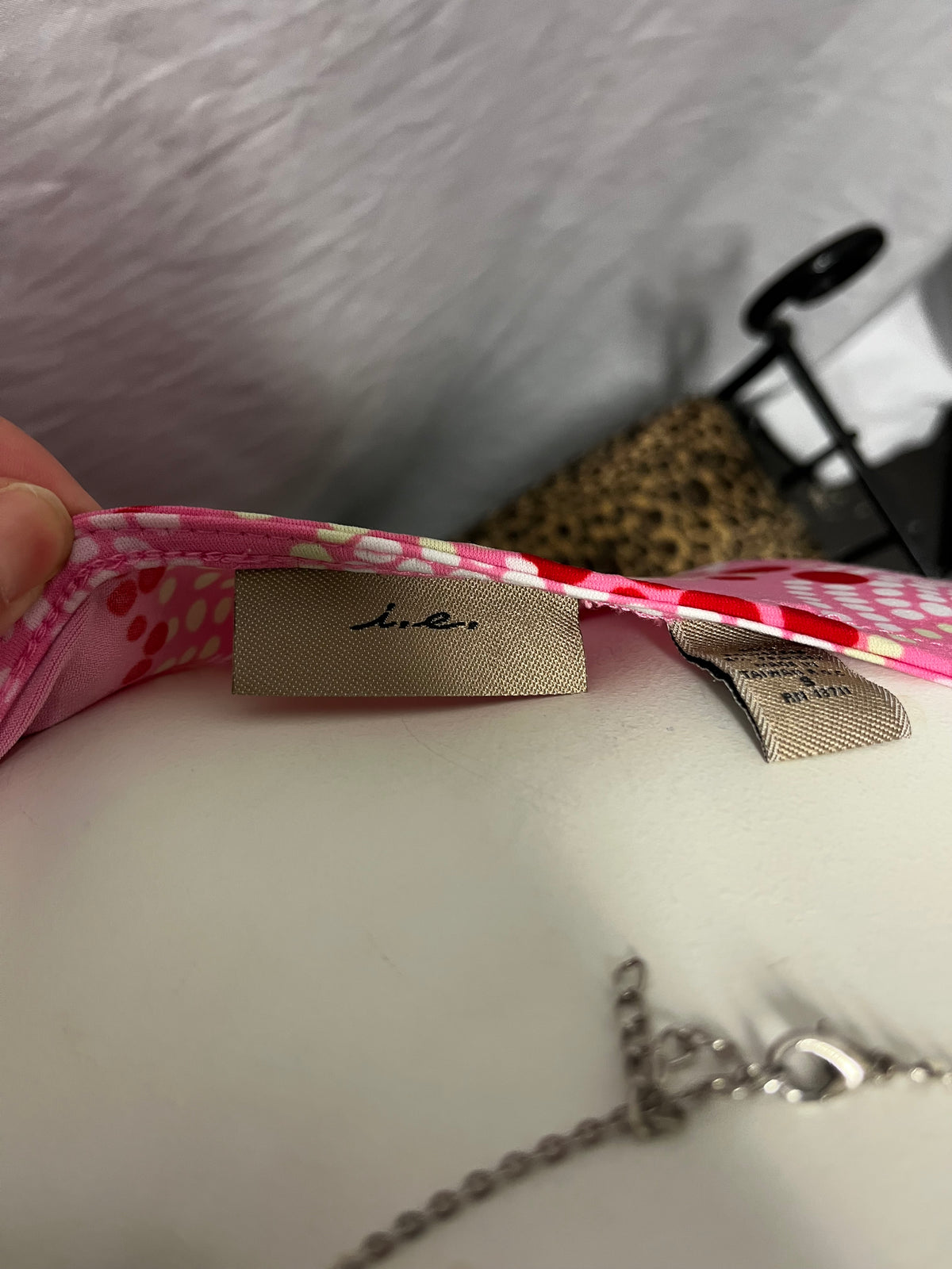 S - I.E. Y2K Pink Patterned Drape Top