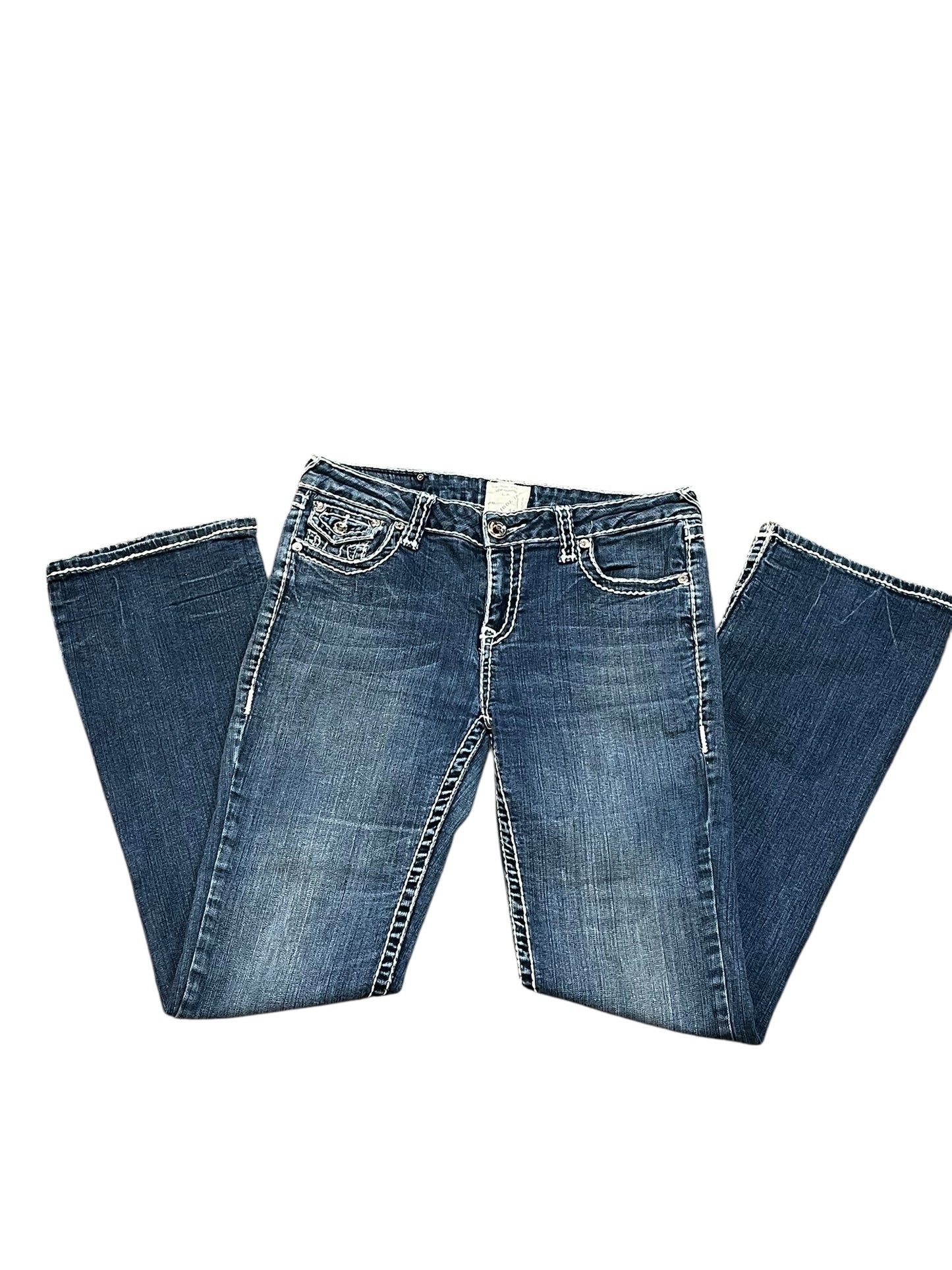 SZ 11 - LA IDOL Y2K Contrast Stitch Jeans