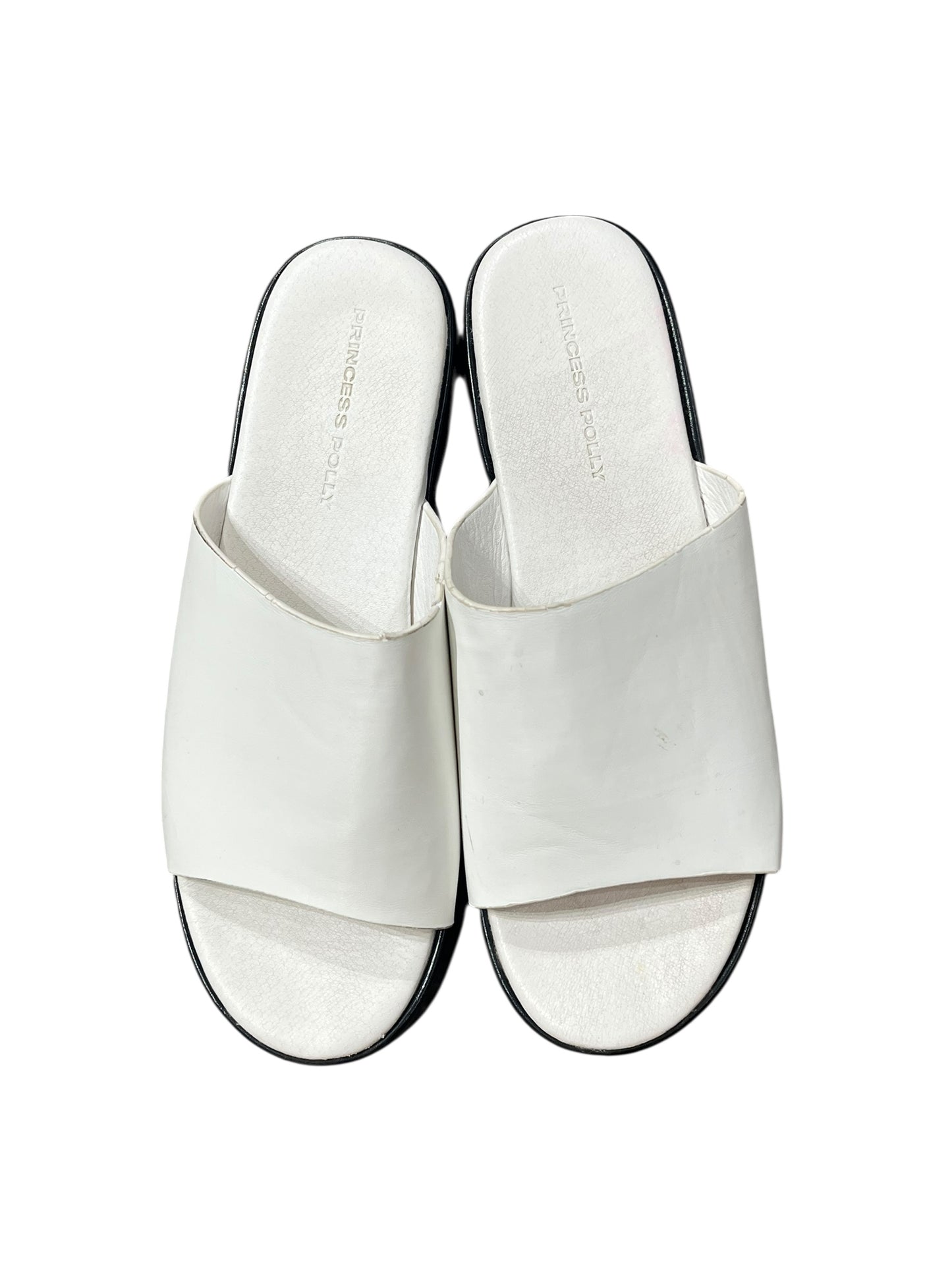 SZ 7 - Princess Polly White Platform Slinky Sandal