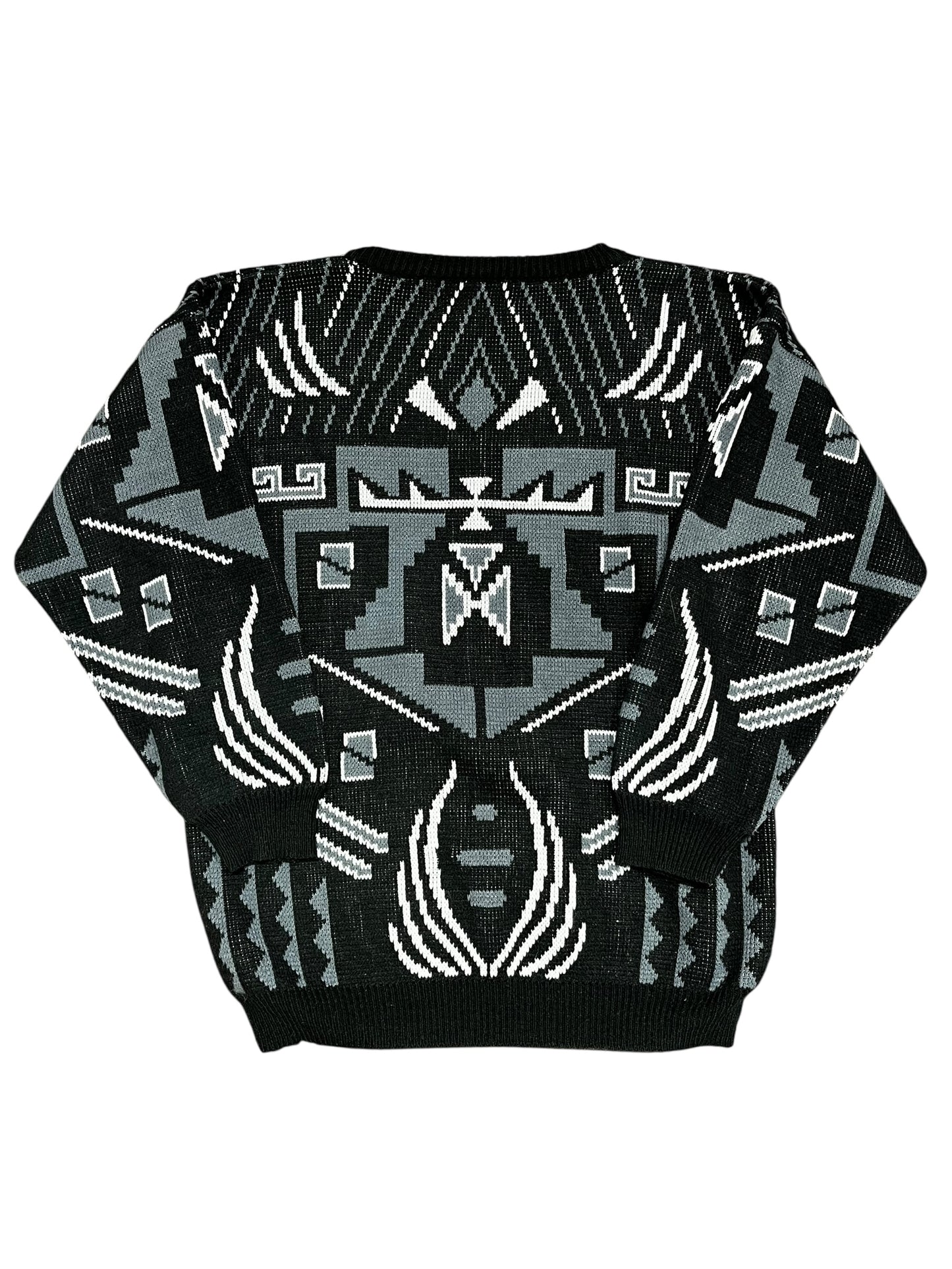 M - Blitz 80s Patterned Knit Sweater