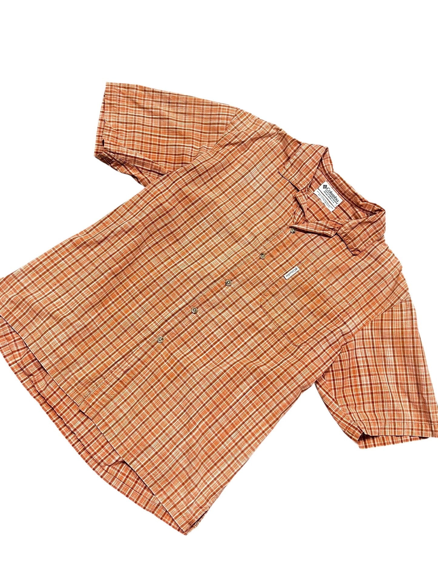 L - Columbia Plaid Cotton Button Down