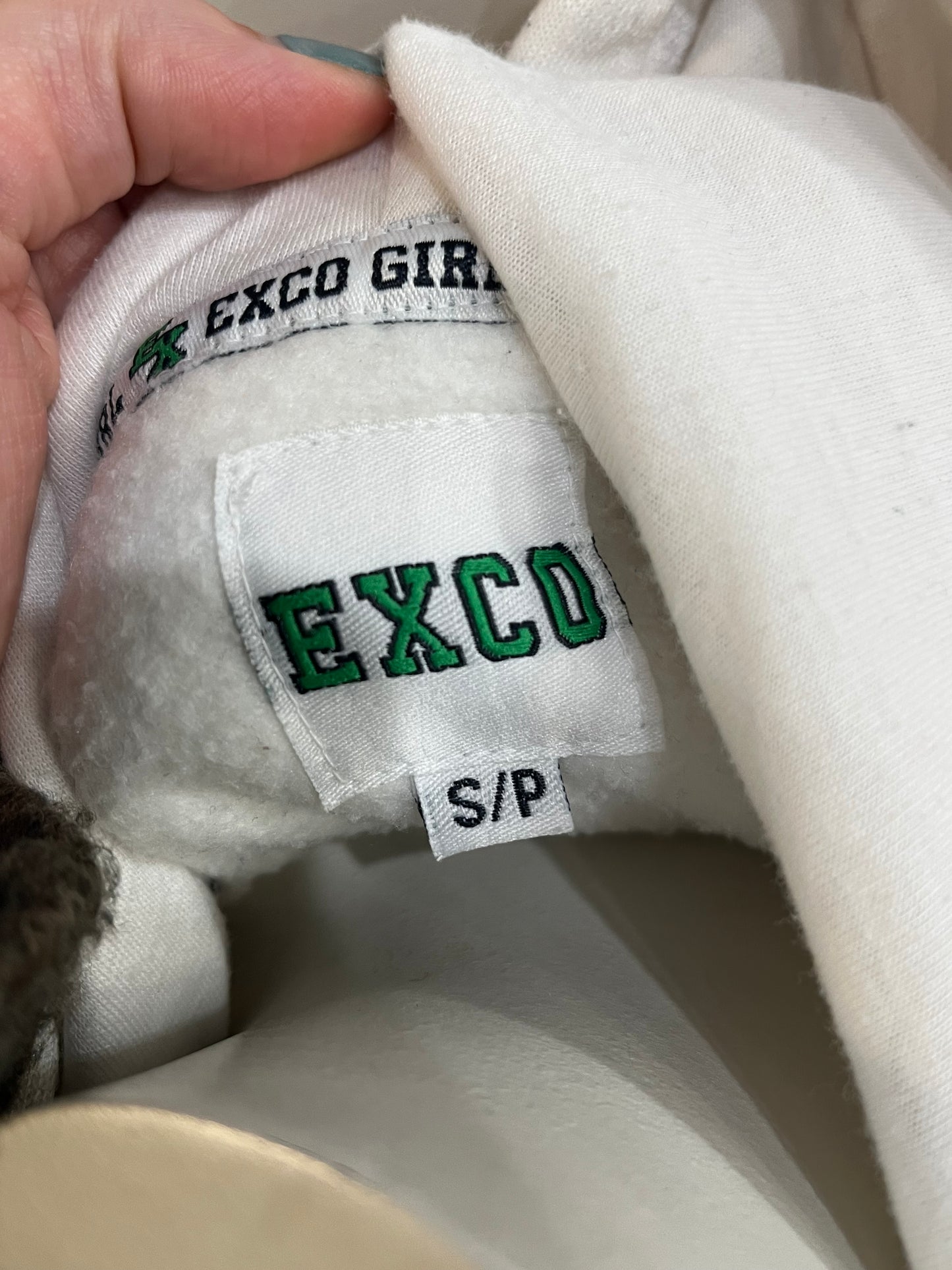 S/M - Exco Girl 2000s Big Patch Logo Hoodie