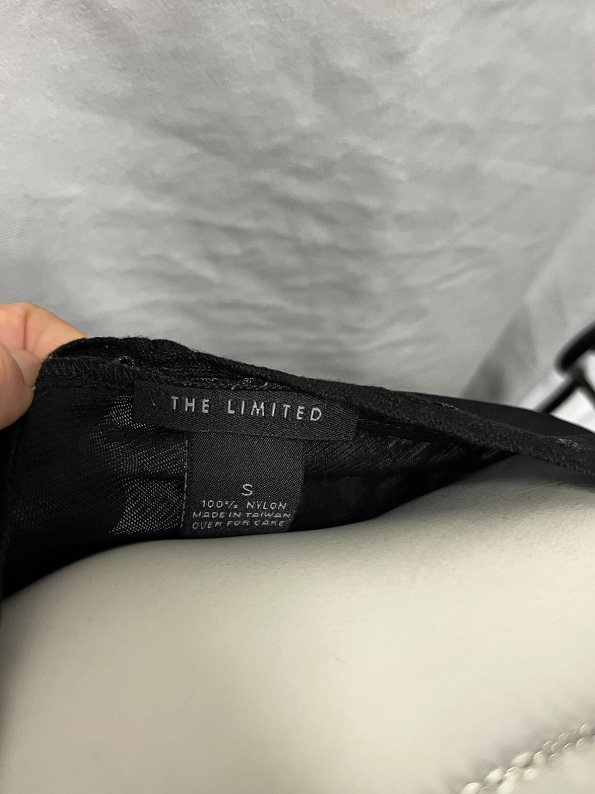 S - The Limited Black Sheer Peasant Top