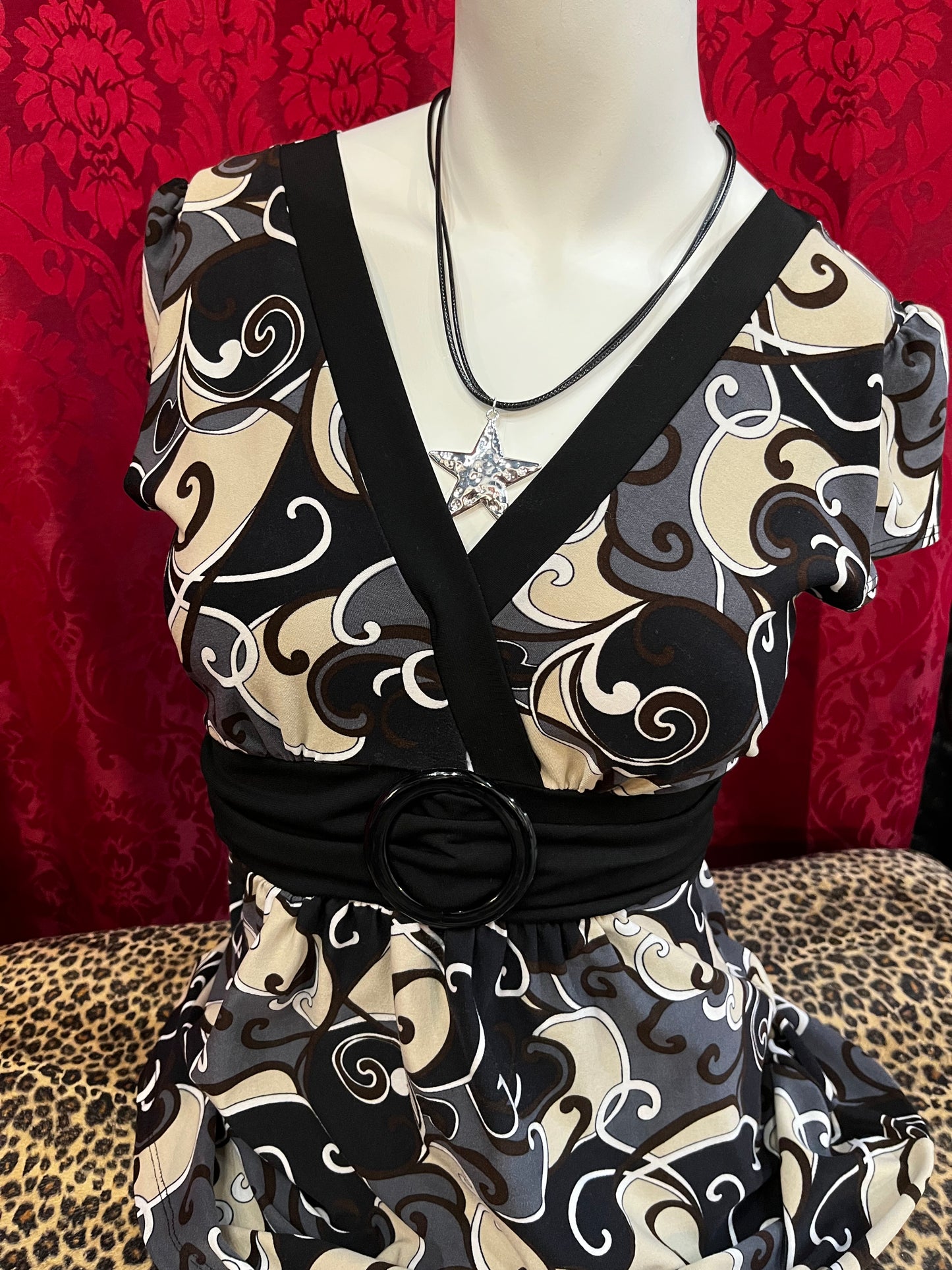 M - Kismet 2000s Funky Belted Top