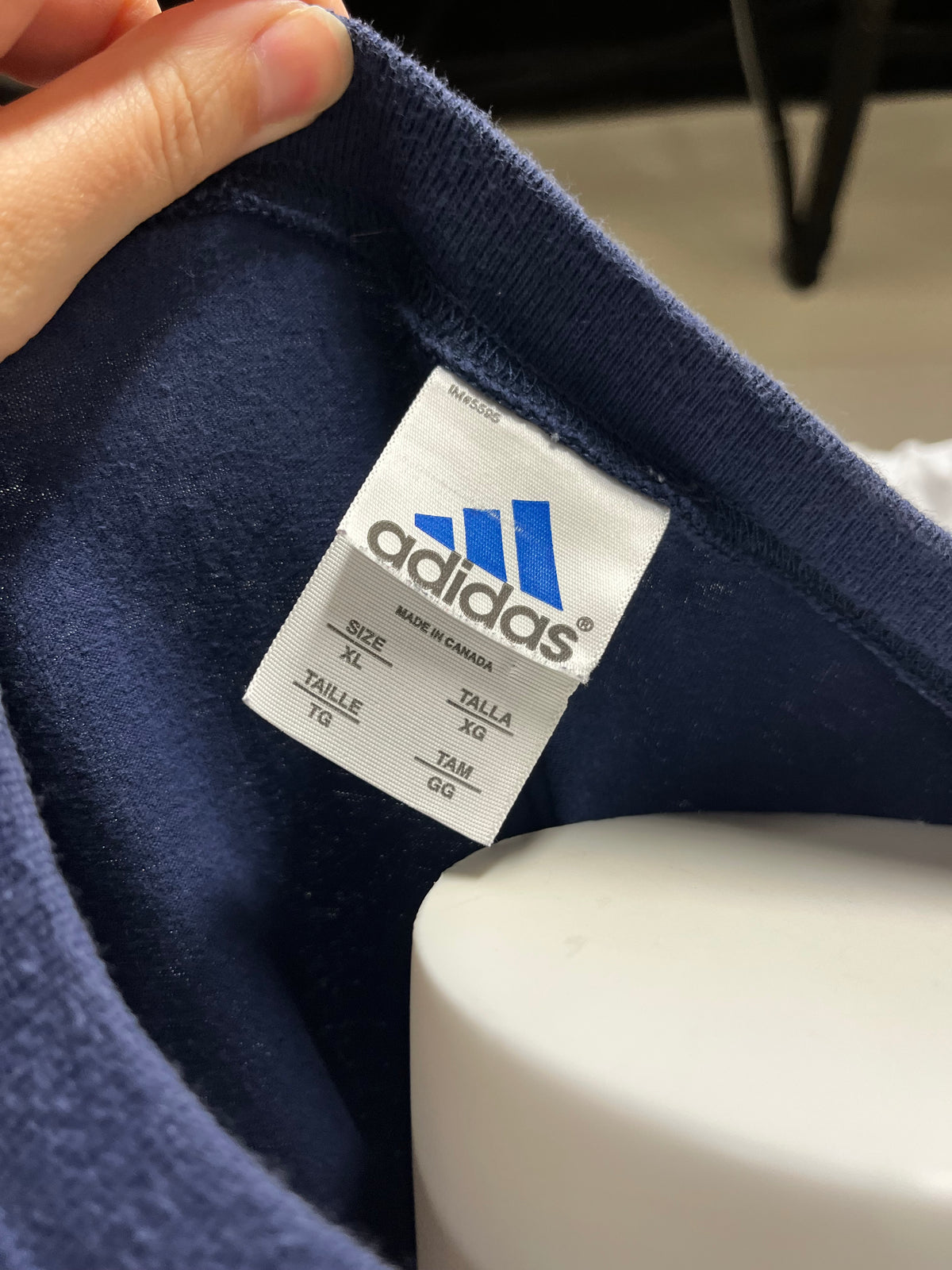 XL - Adidas Y2K Navy + Orange Tank Top