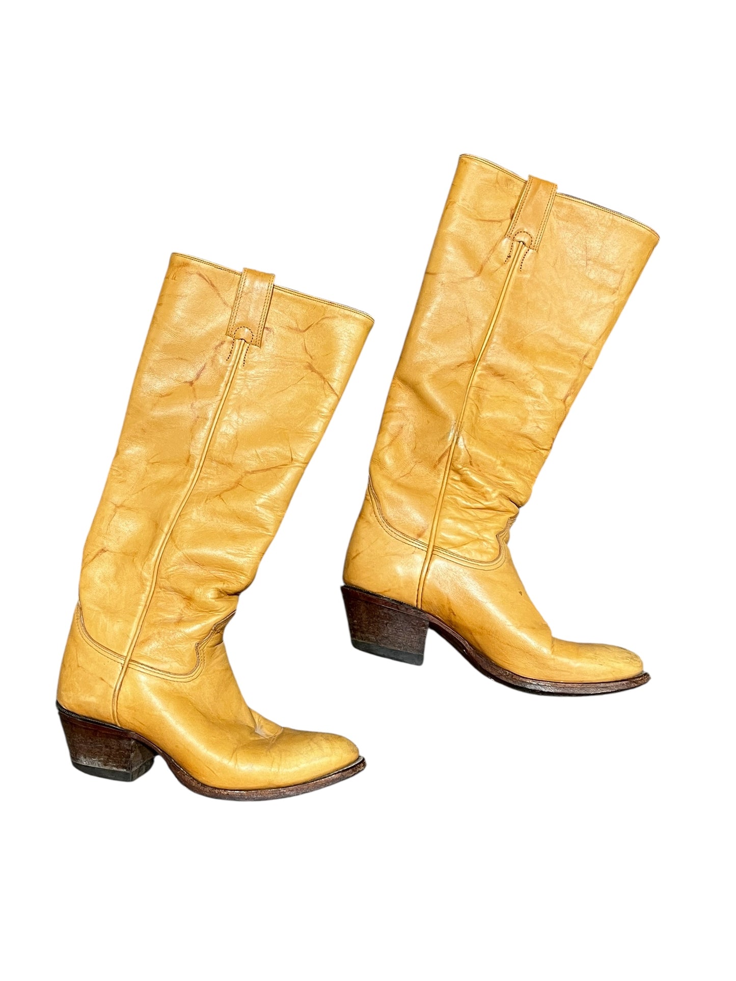 SZ 6.5 - Alberta Boot Tan Leather Cowgirl Boots