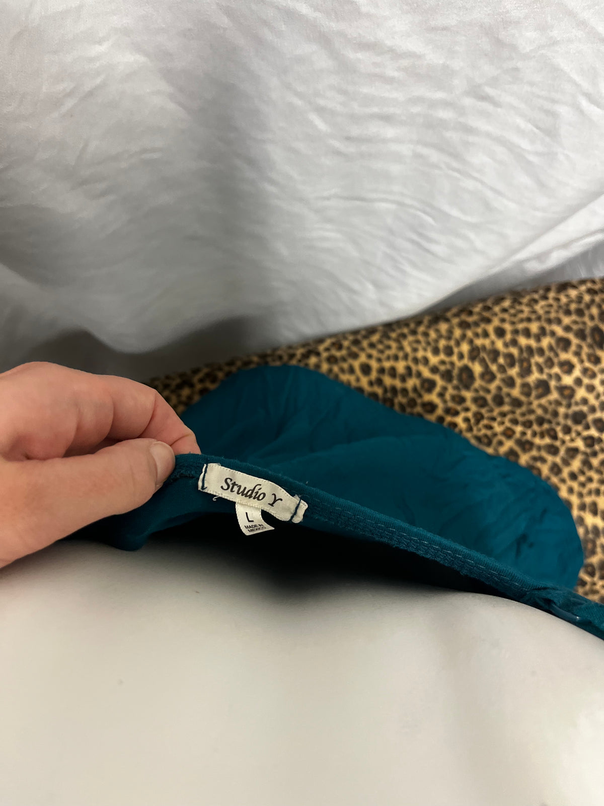 L - Studio Y 2000s Teal Sequin Detail Cami Top