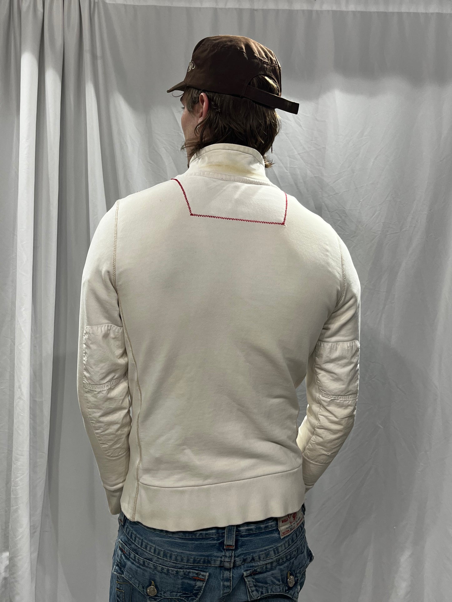 M - Parasuco Y2K Contrast Stitch Zip Sweatshirt