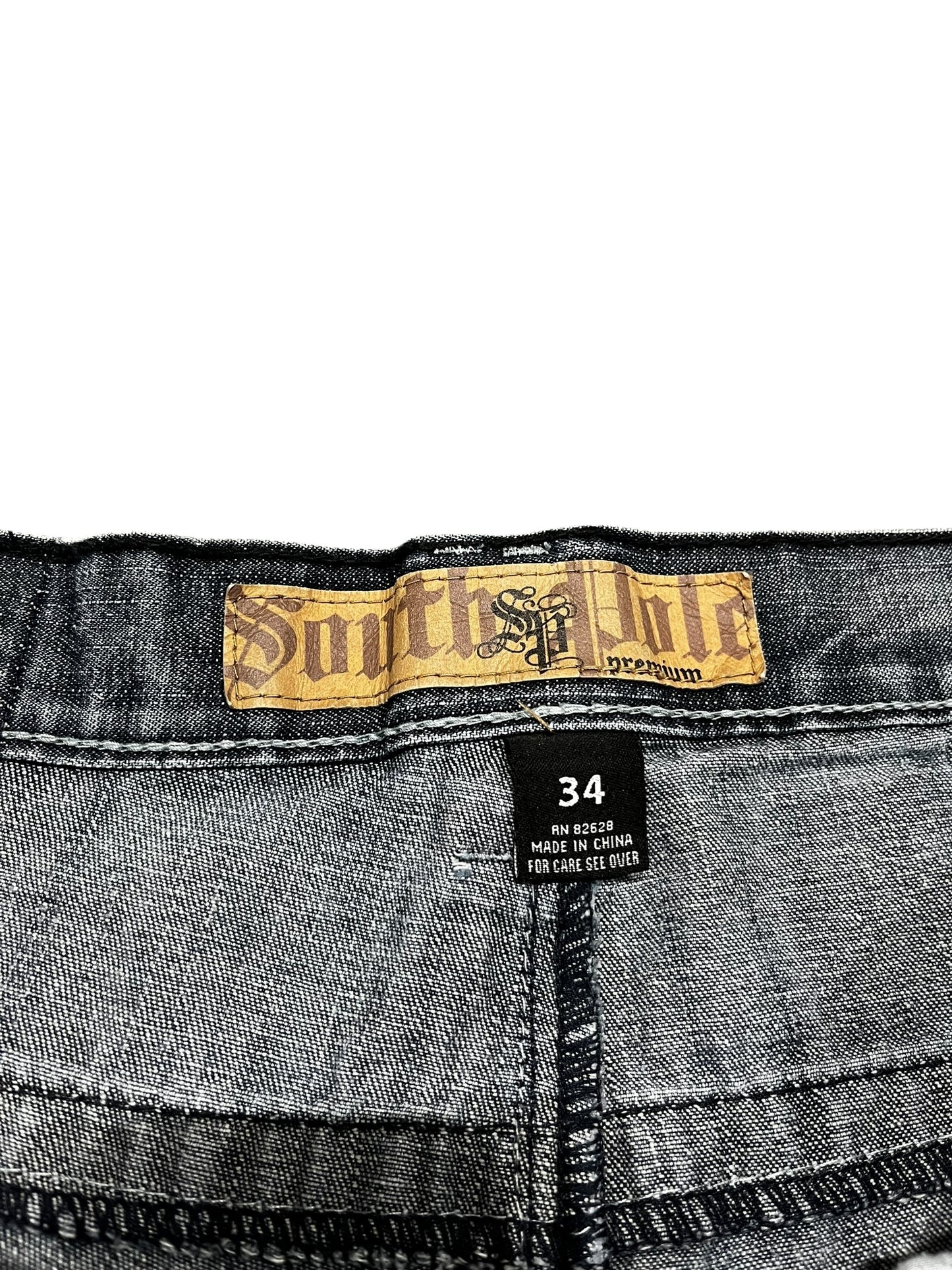 34"- South Pole Stud Detail 2000s Jeans