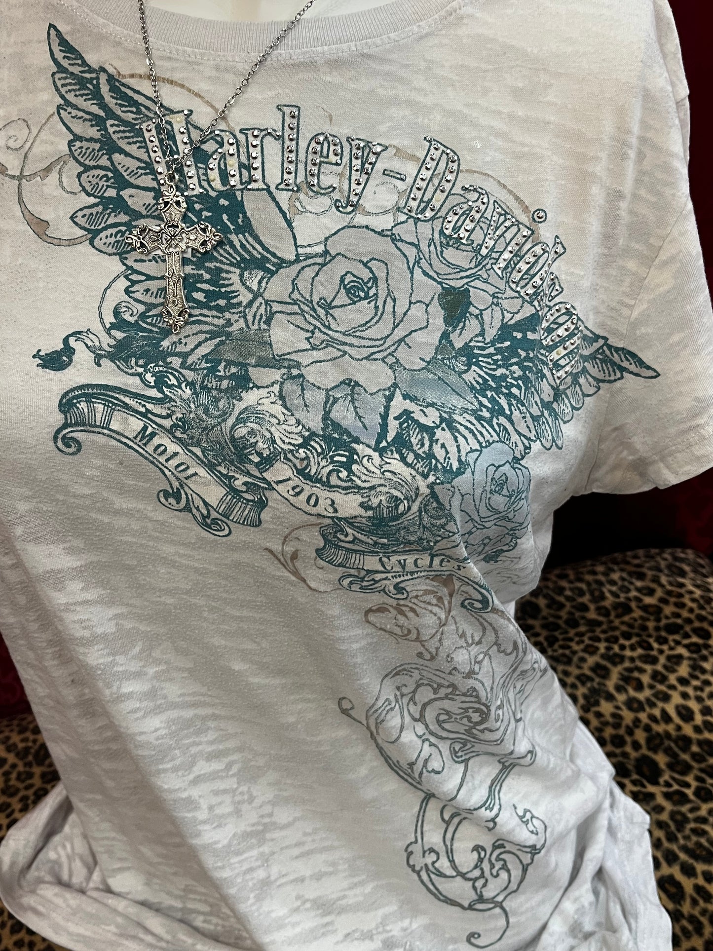 L - Harley Davidson Double Sided Graphic Tee