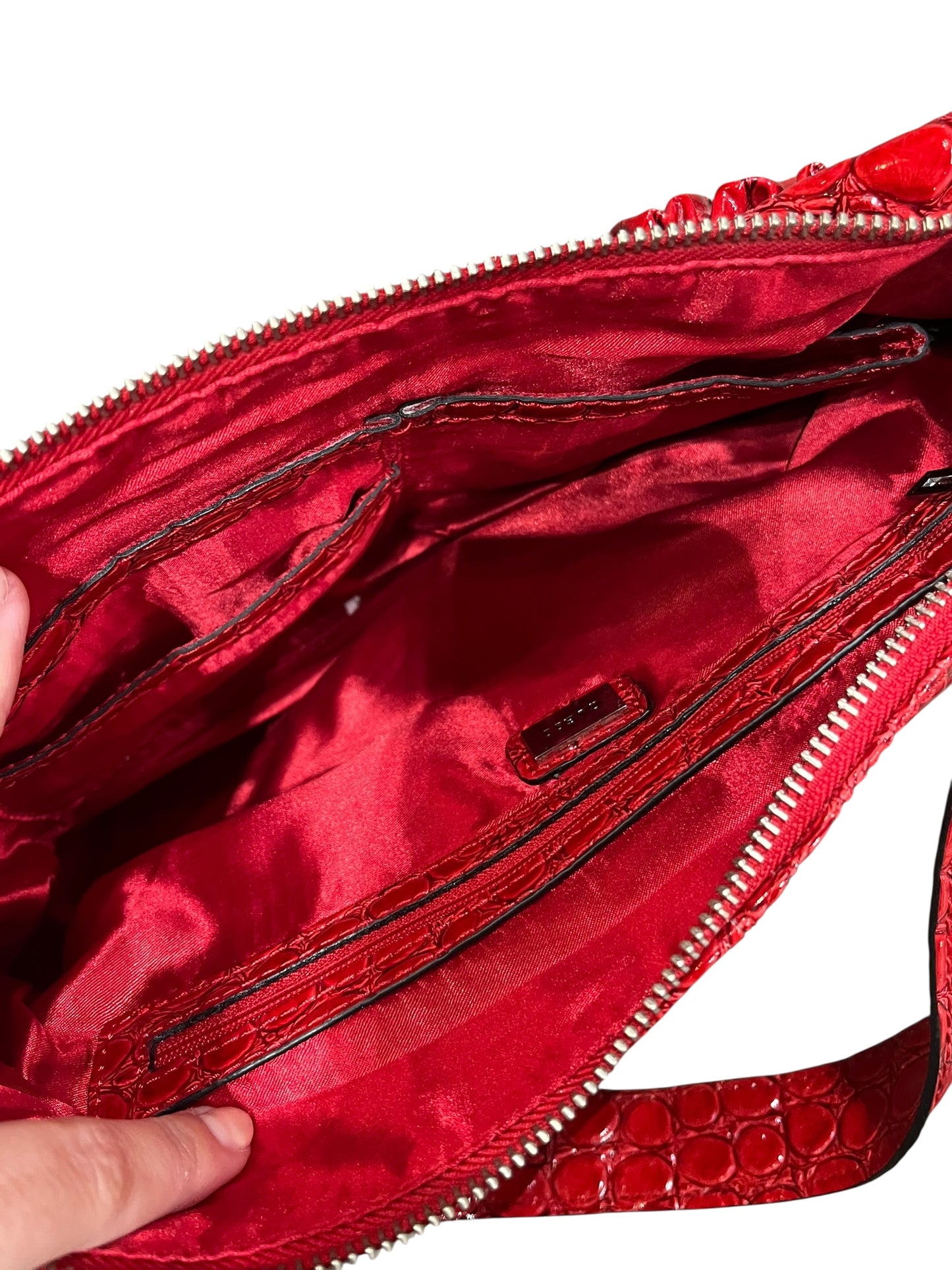 Guess Y2K Red Faux Snakeskin Purse