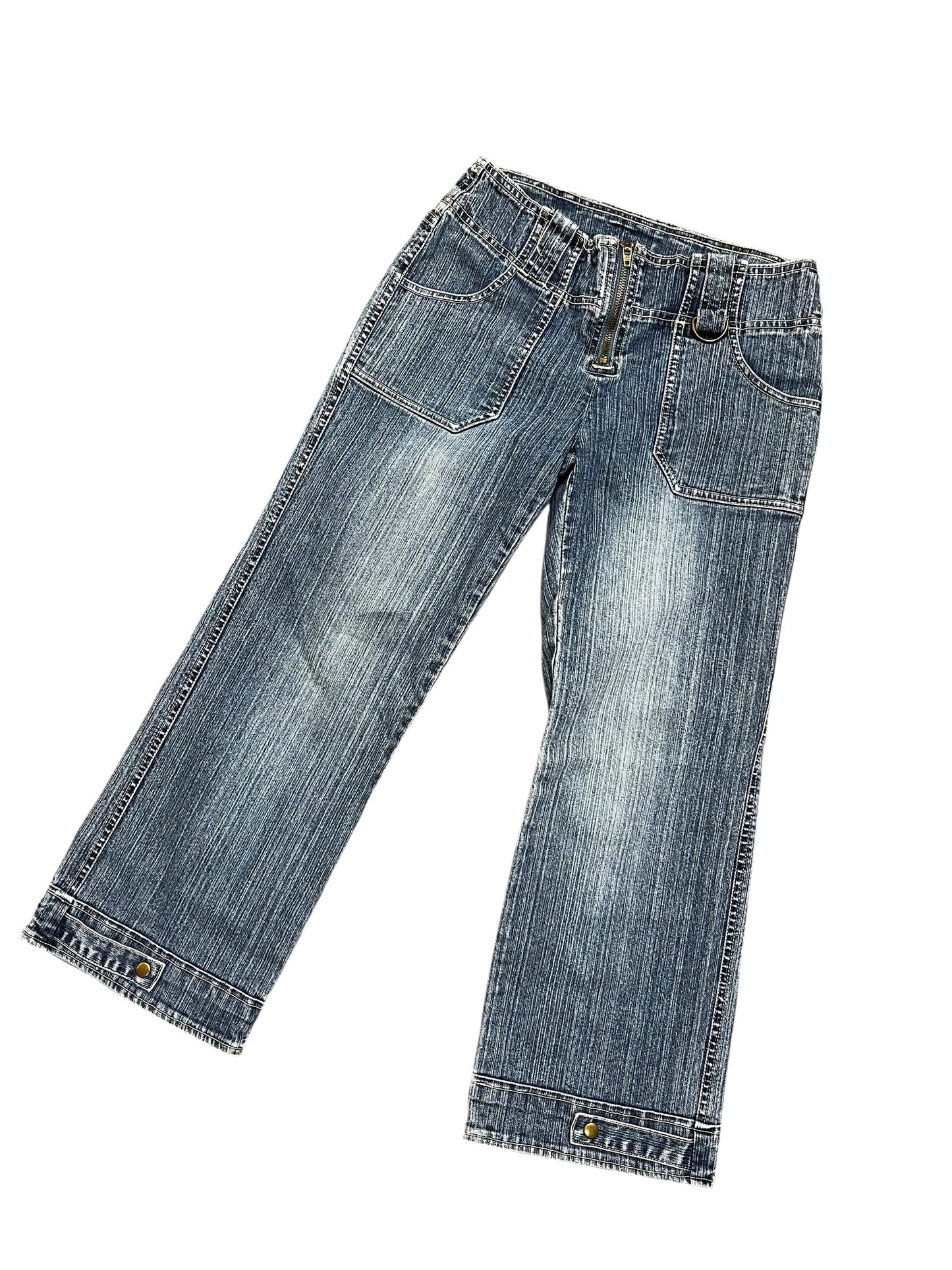 27" - NitroStretch Y2K Flared Capri Jeans