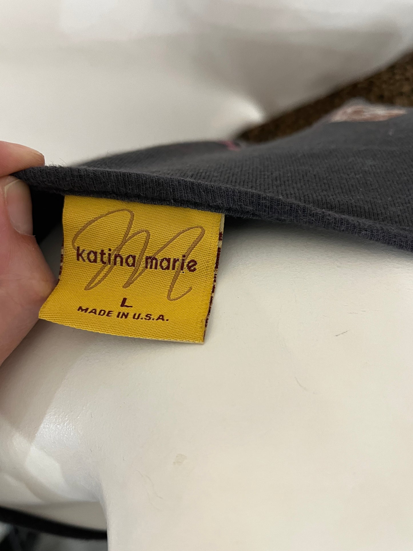 L - Katina Marie Art Nouveau Graphic Top