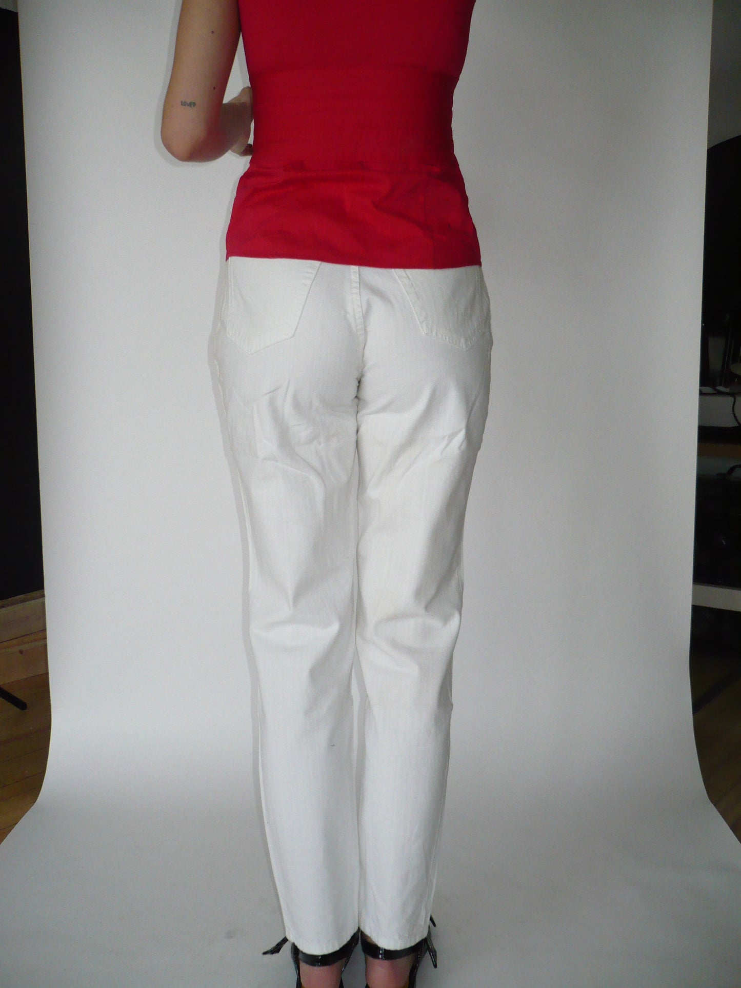 31" - Versace 90s Deadstock White Pants