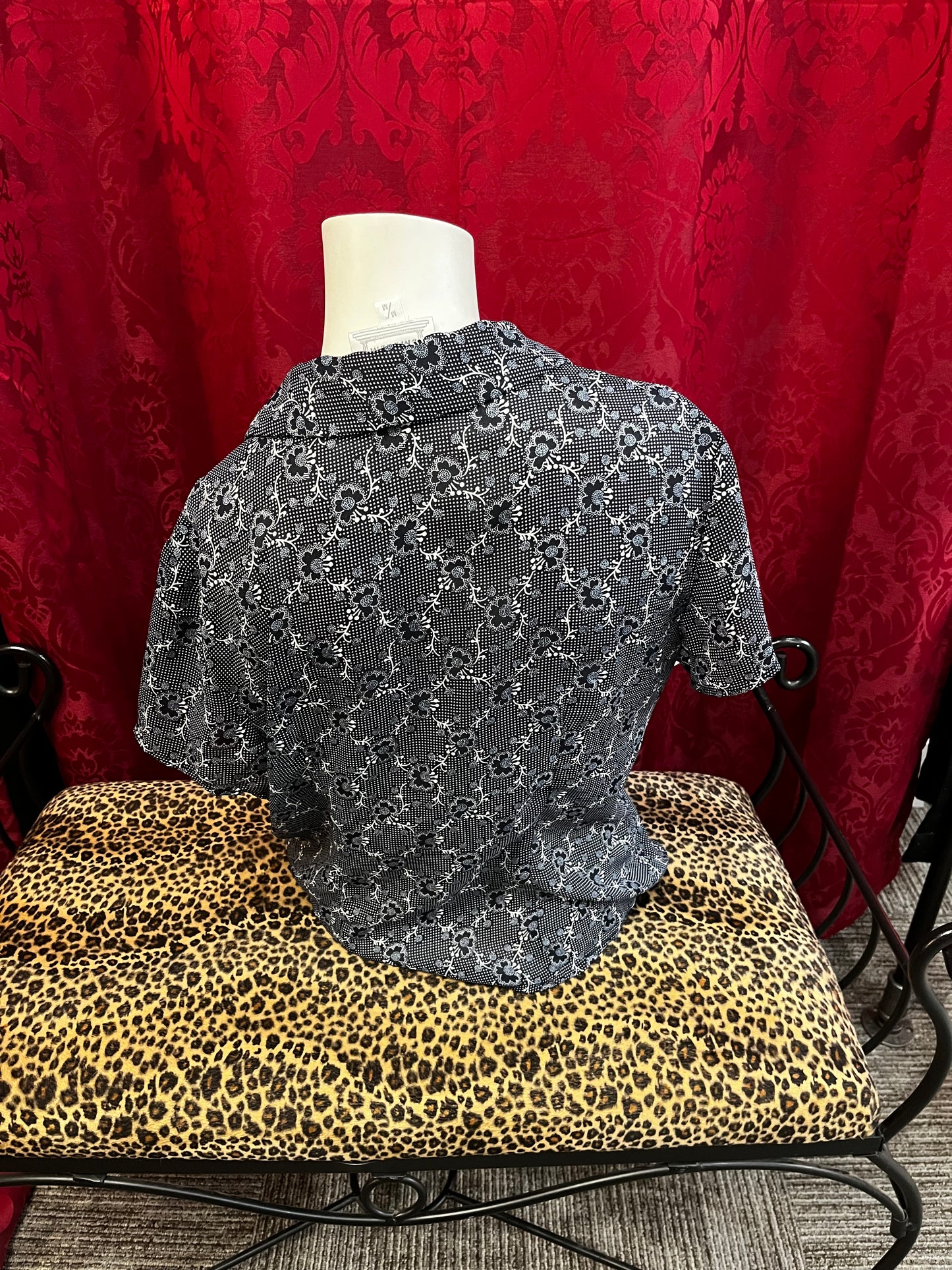 M - Fred David 90s Patterned Blouse