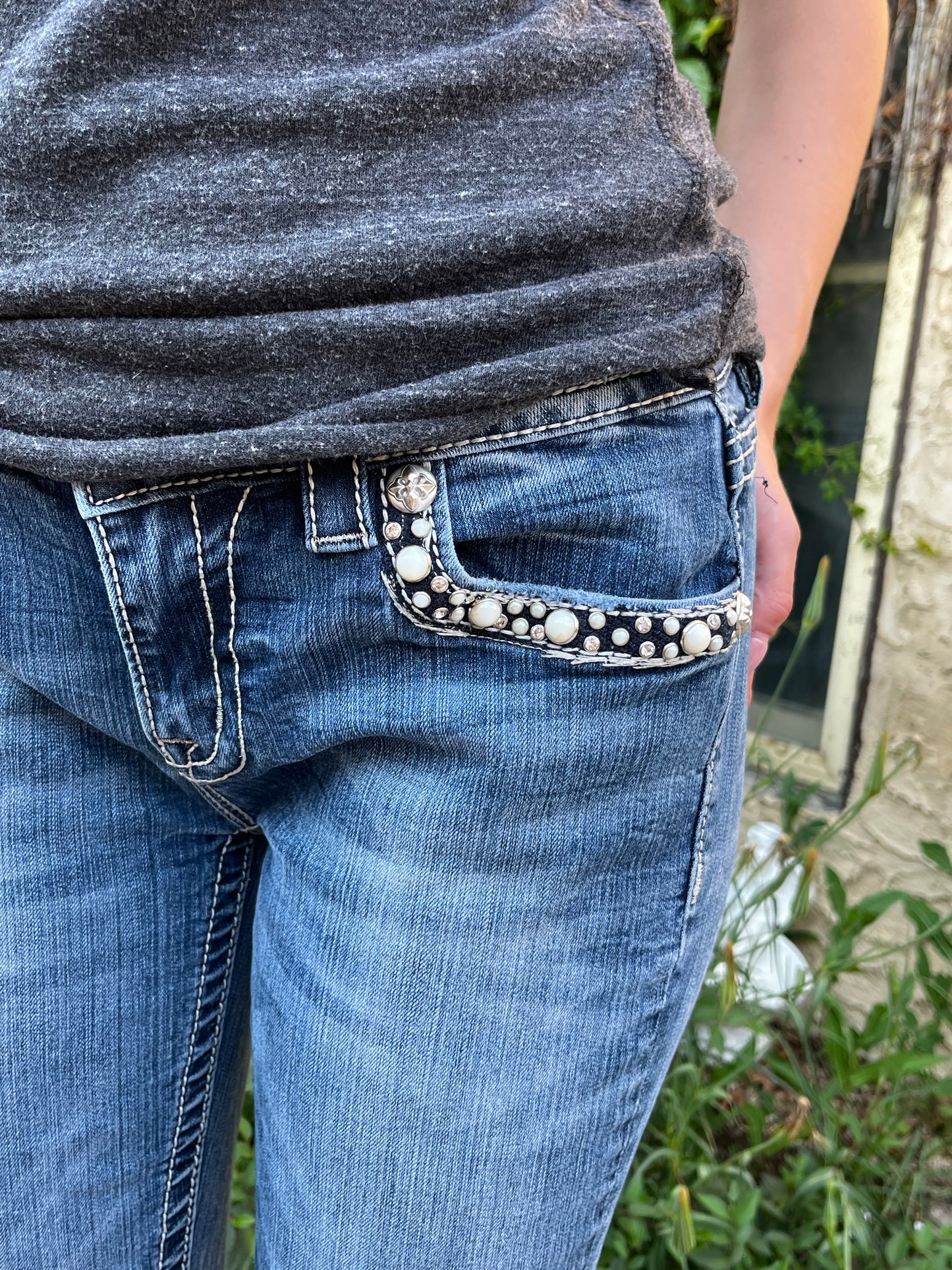 29" - Miss Me Y2K Bling Horseshoe Bootcut Jeans