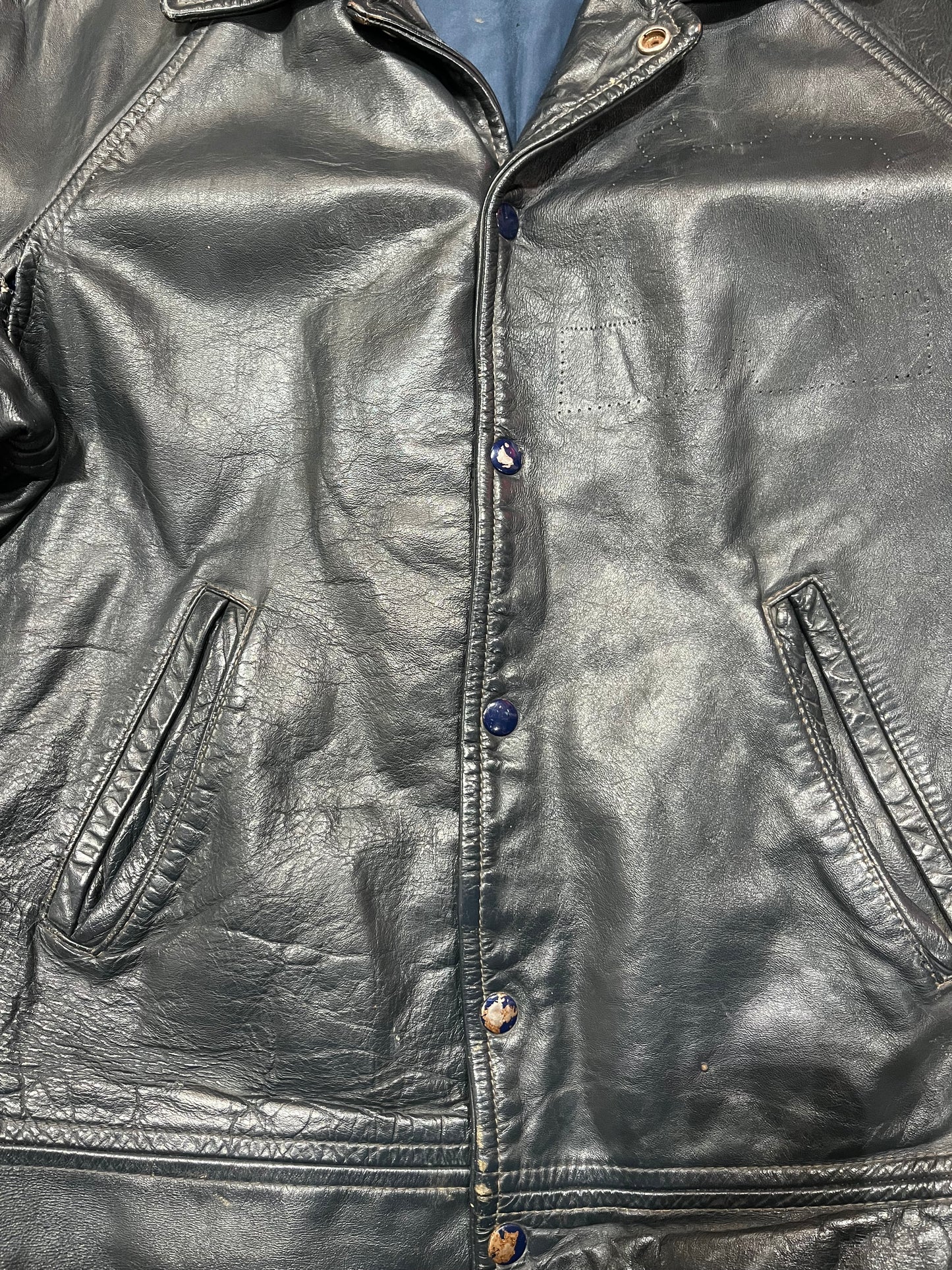 M - 1960s Seder Genuine Leather Car Coat Made In Canada