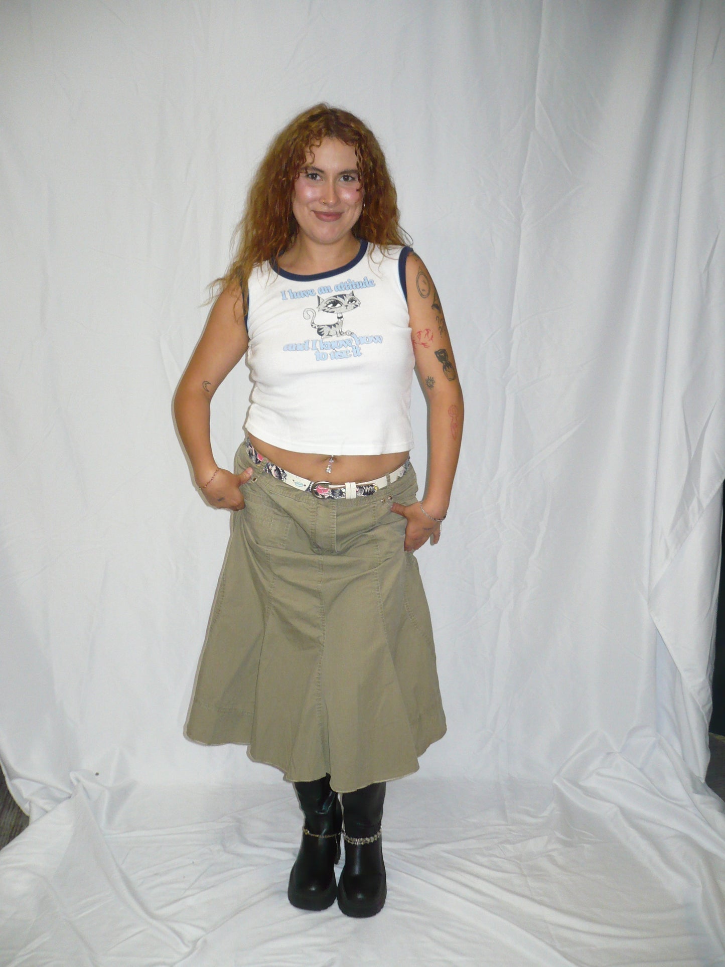 XS/S - Y2K Attitude Cat Graphic Top