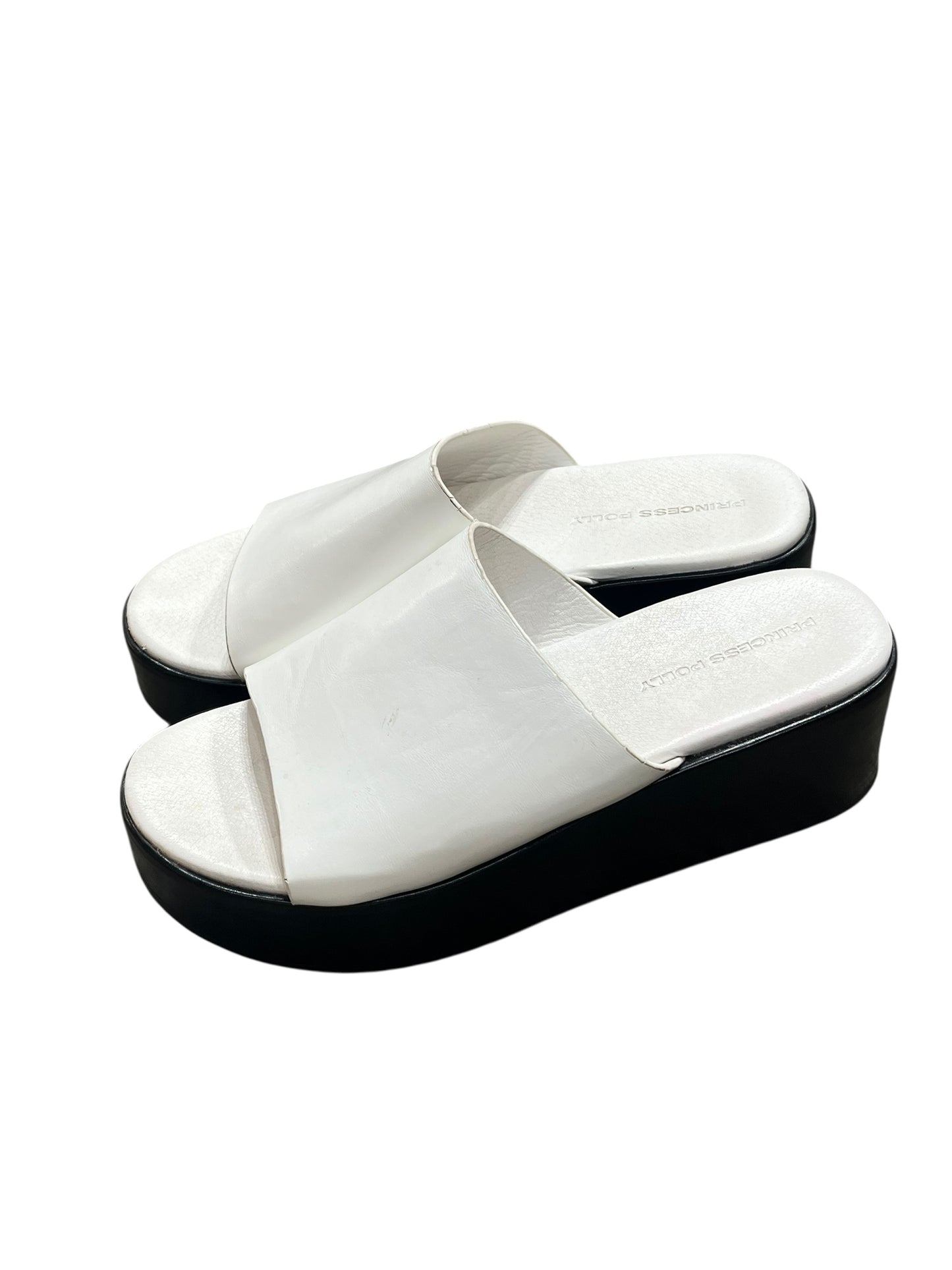 SZ 7 - Princess Polly White Platform Slinky Sandal
