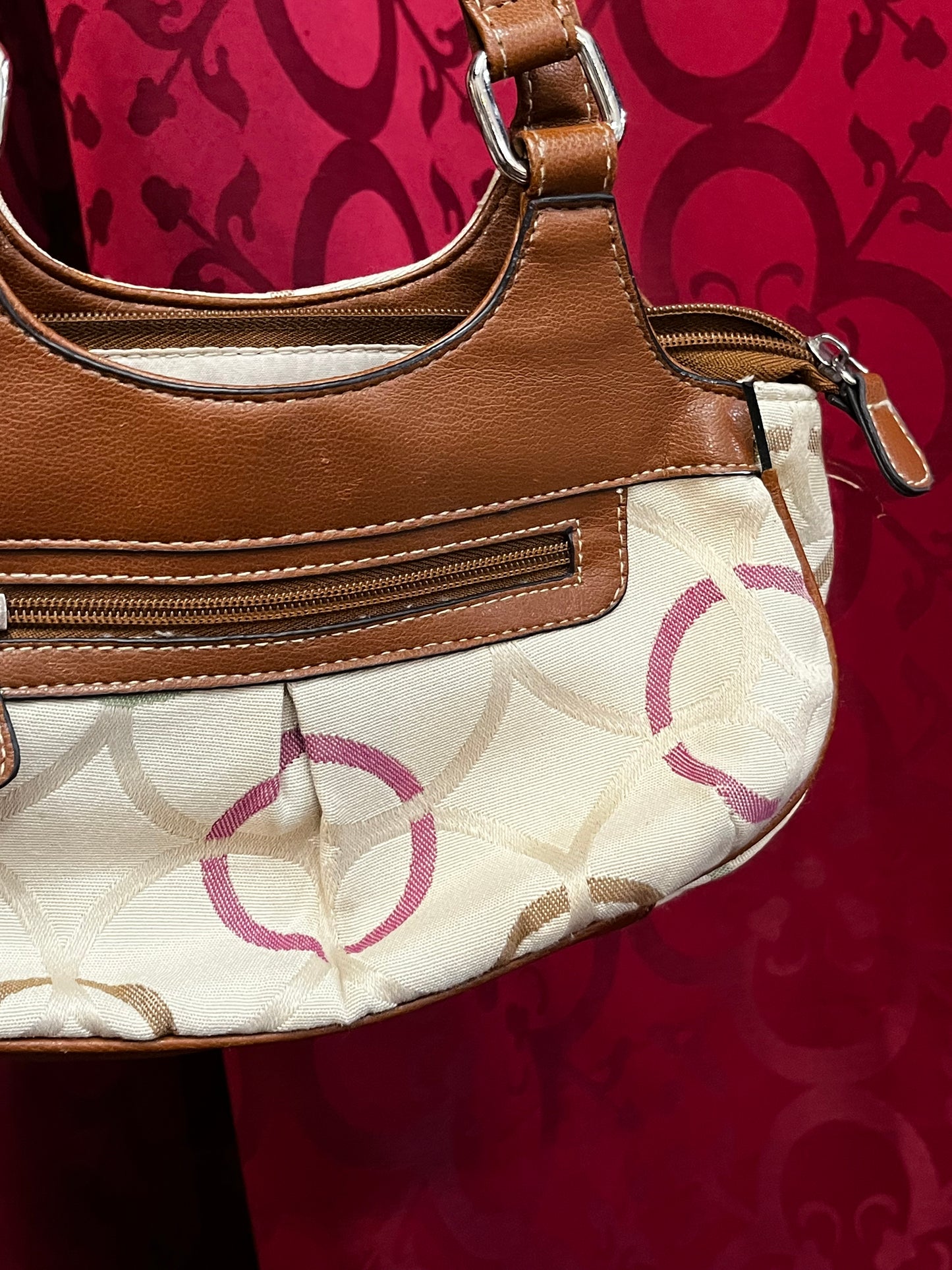 Purse - Monogram + Brown Accents Mini Bag