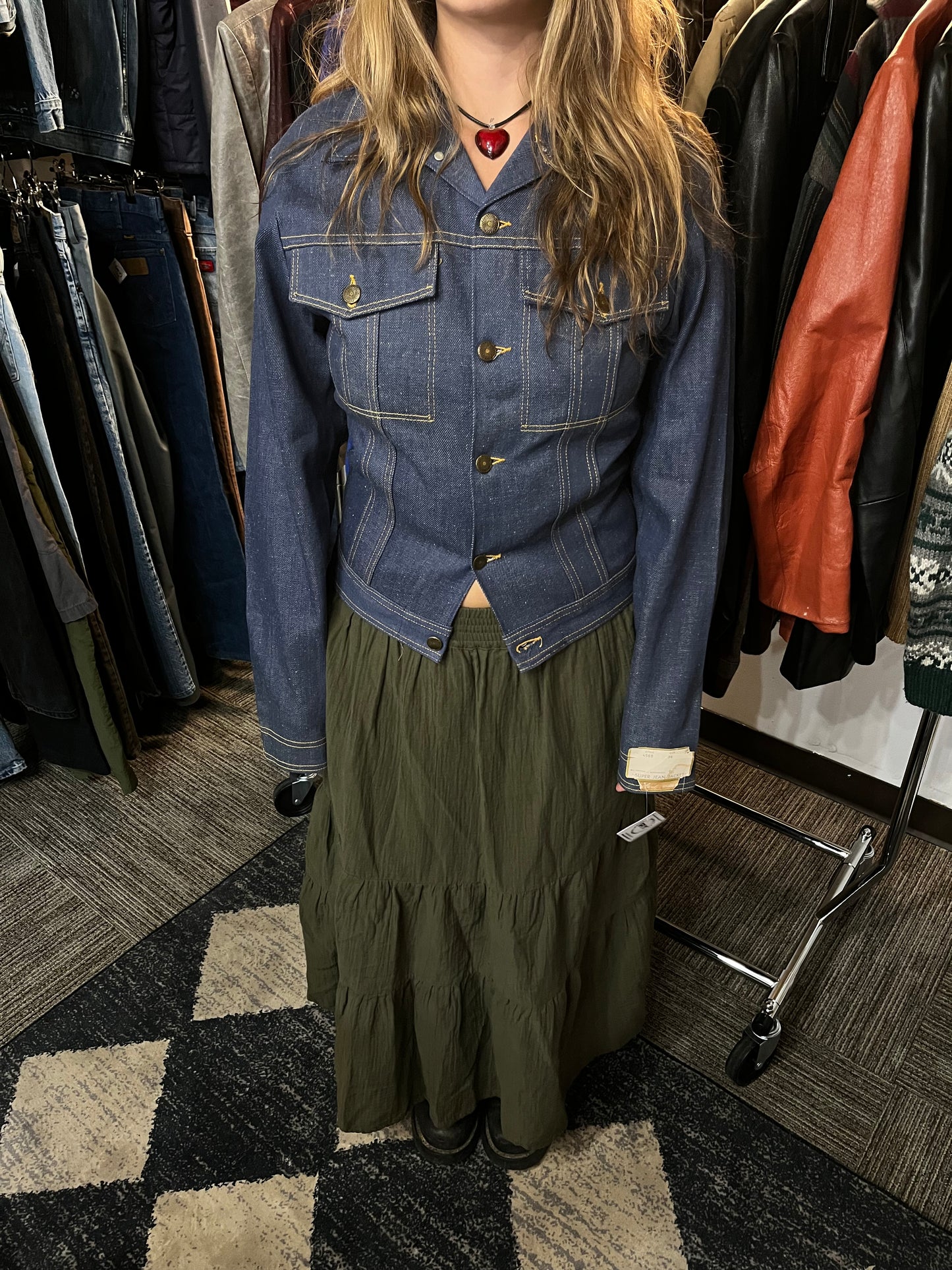 M - 1960s Male Call Deadstock Denim Jacket Made In Canada