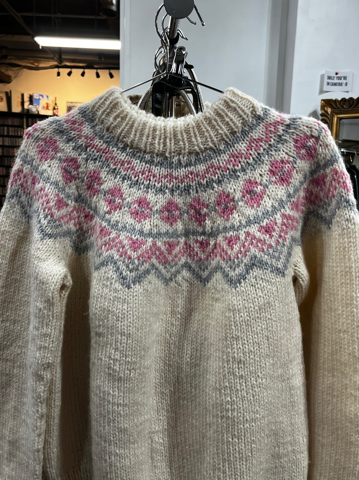 L - Hand Knit Granny Sweater