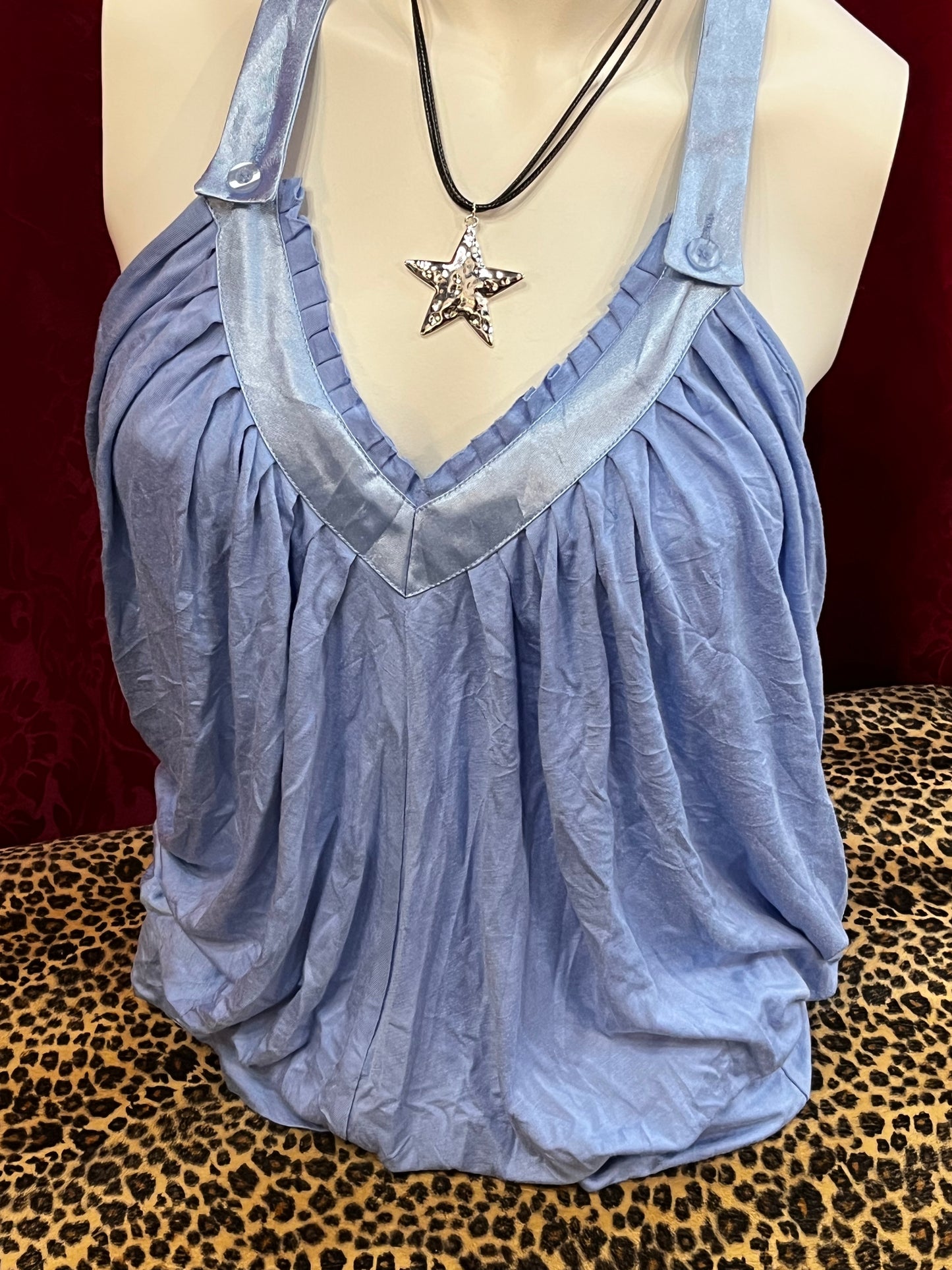 XS - Venus Periwinkle Drape Top