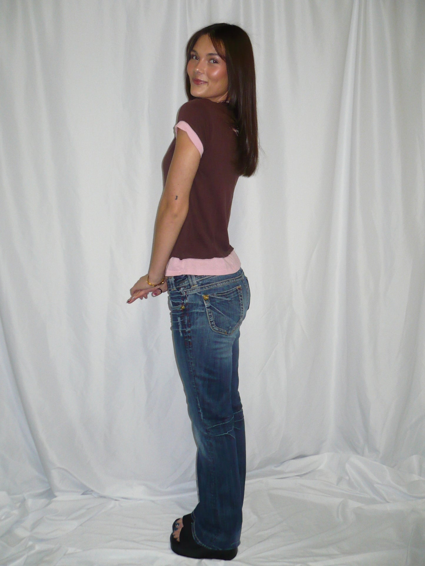 29" - Mek Denim Low-Rise Flared Jeans