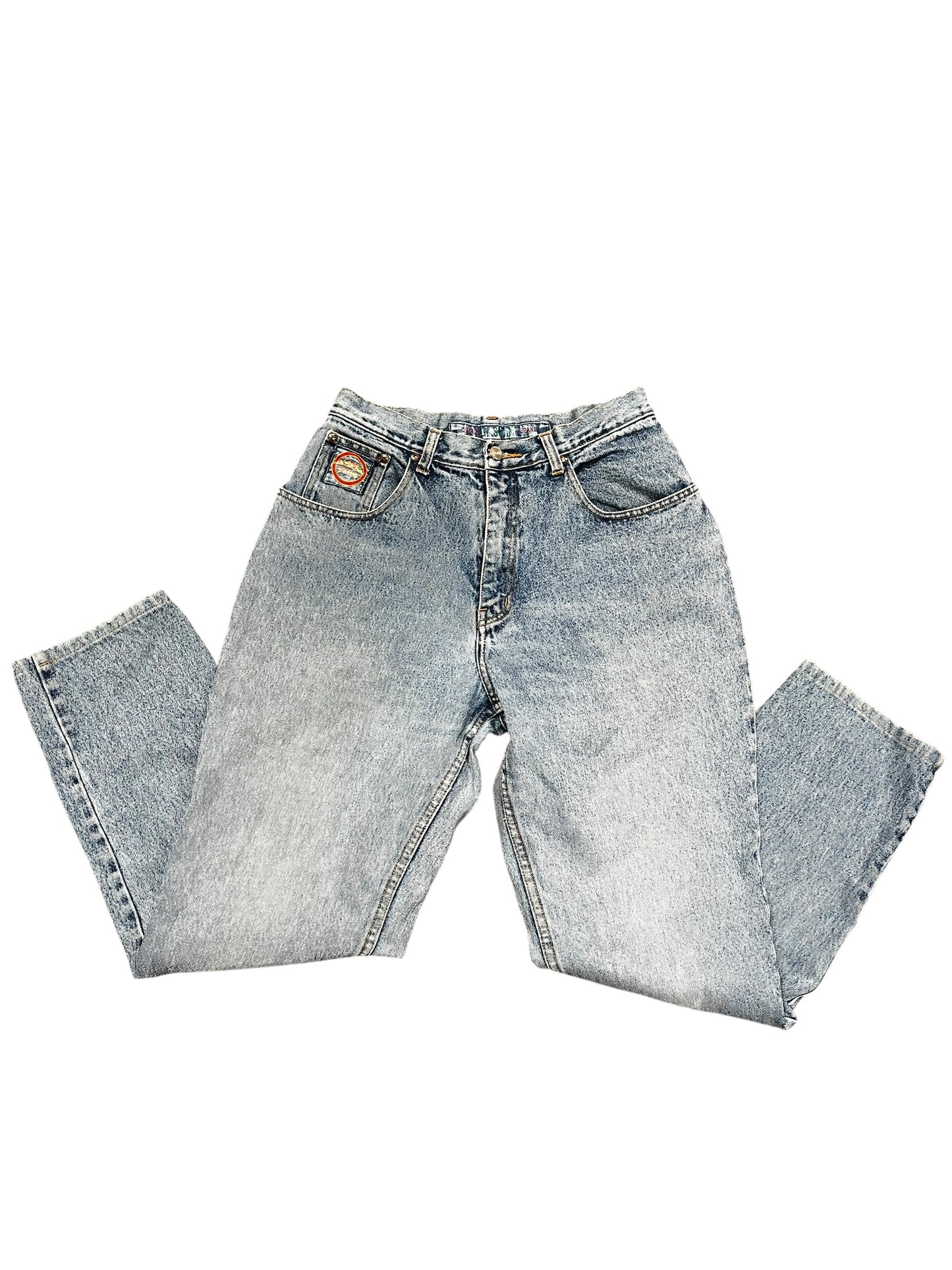 32" - 90s Gasoline Flower Patch Jeans