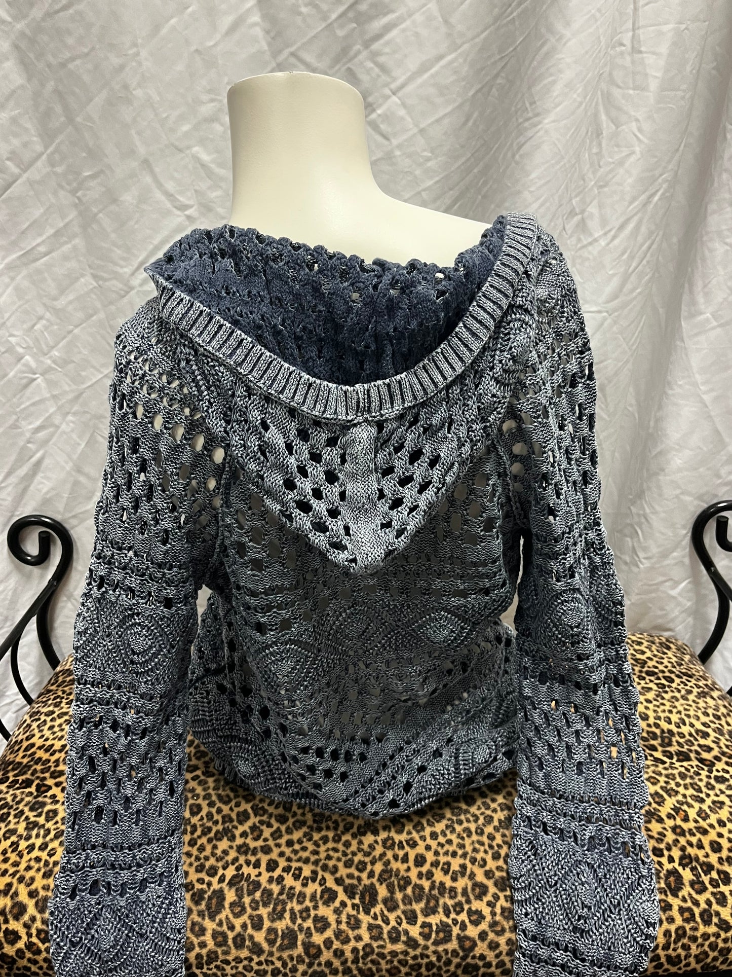 S - Point Zero Crotchet Hoodie Top