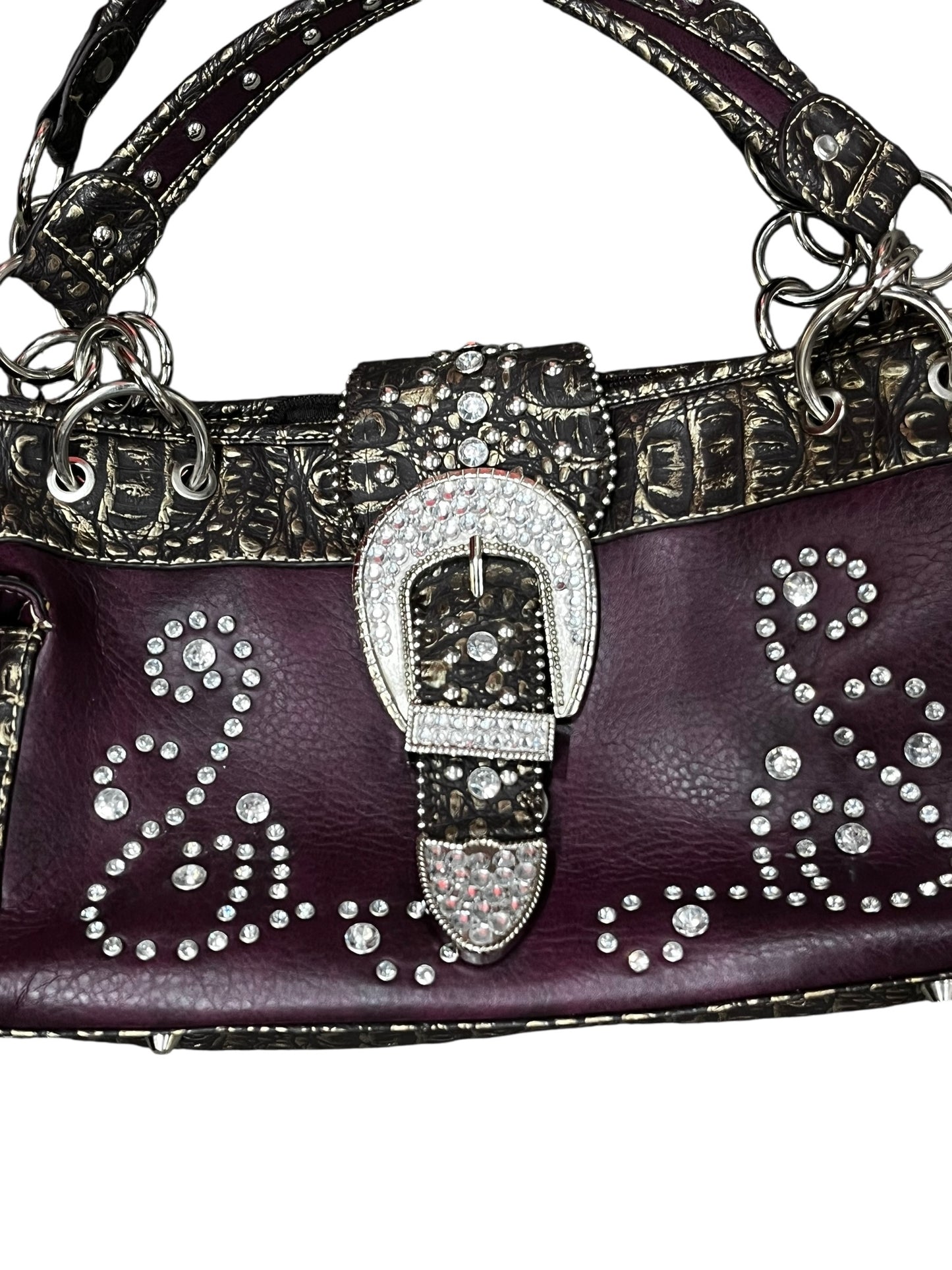 Montana West Leather Buckle Purse