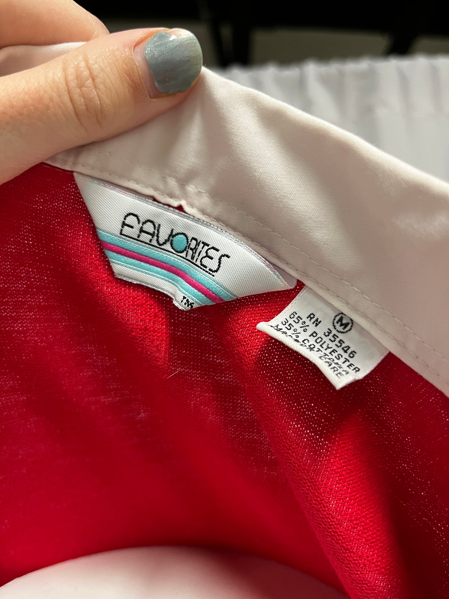 M/L - Favorites 90s Red + White Rugby Shirt