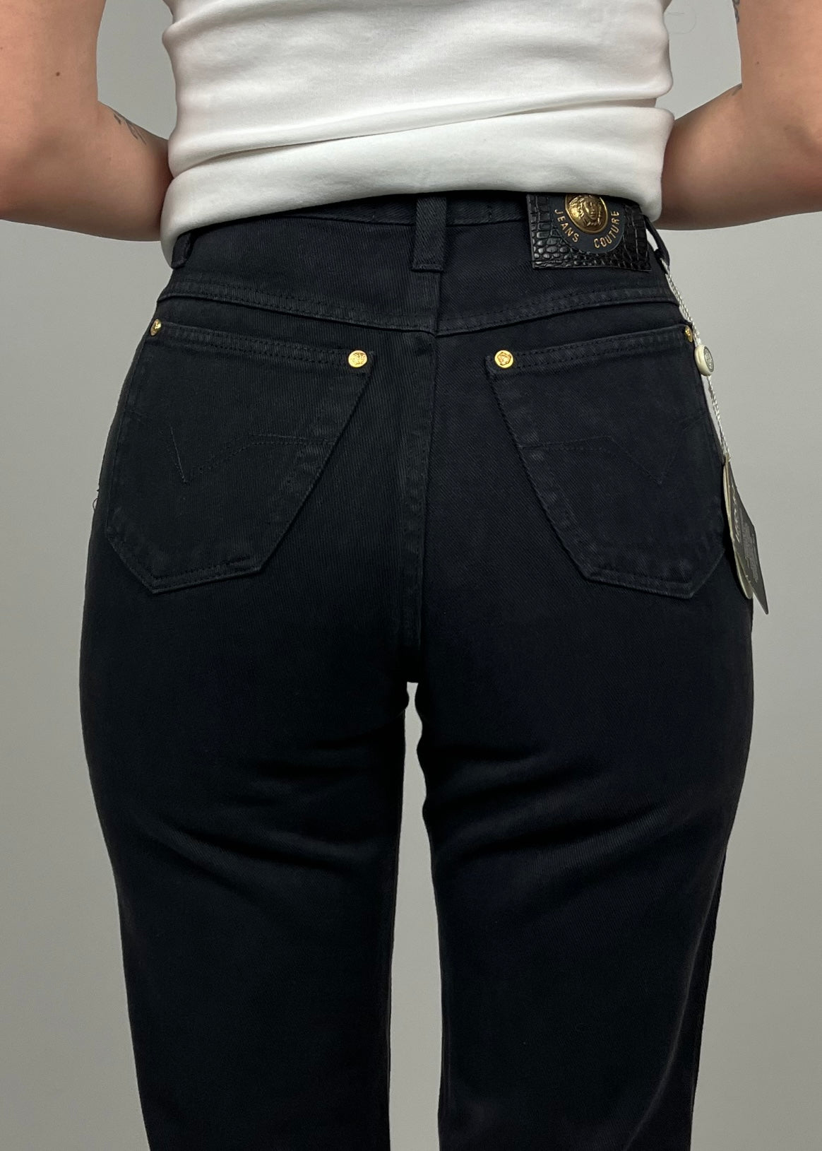 28x29 - Versace Black Deadstock Jeans