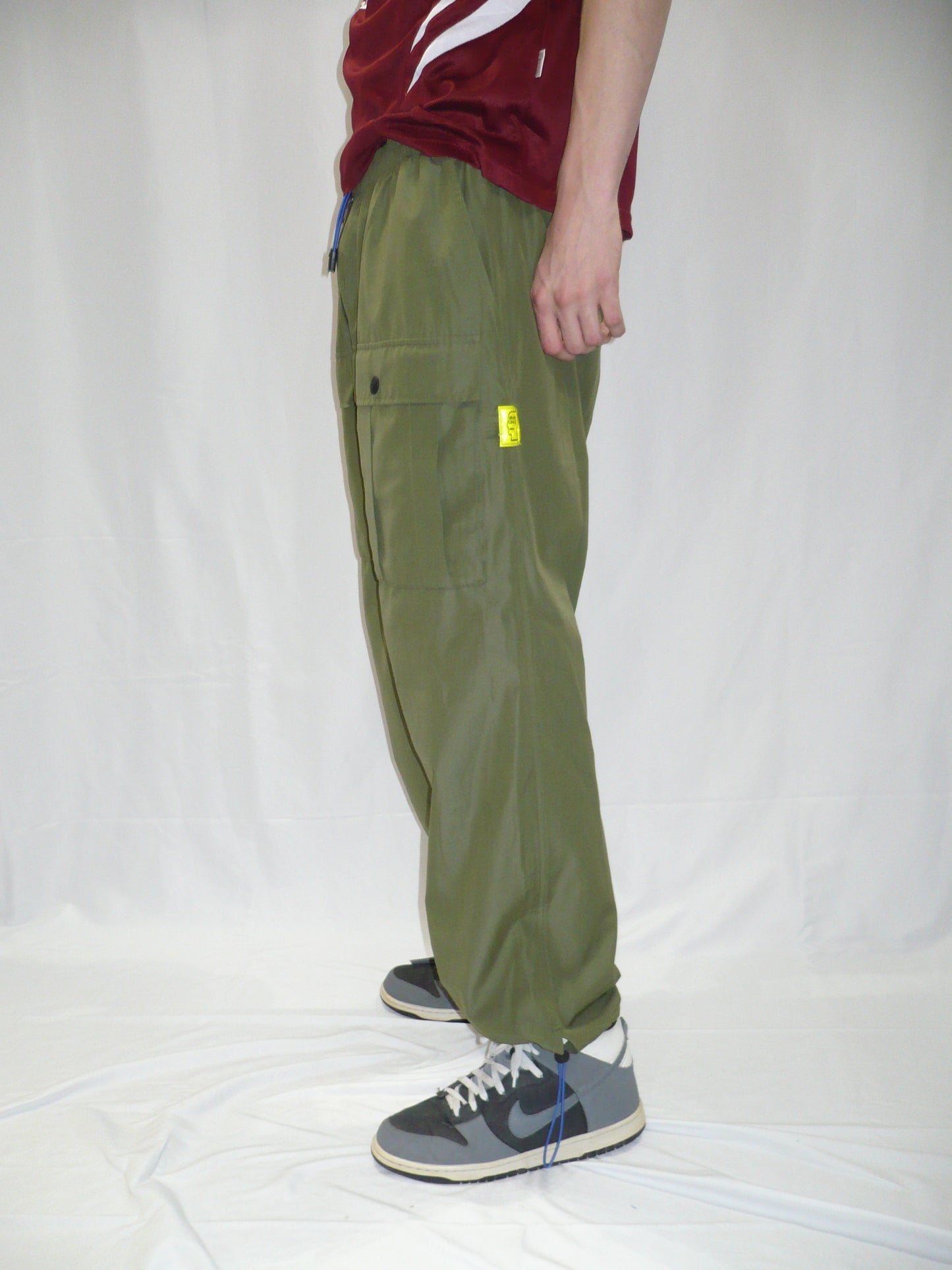 Brain Dead Drawstring Army Green Wide Leg Pants